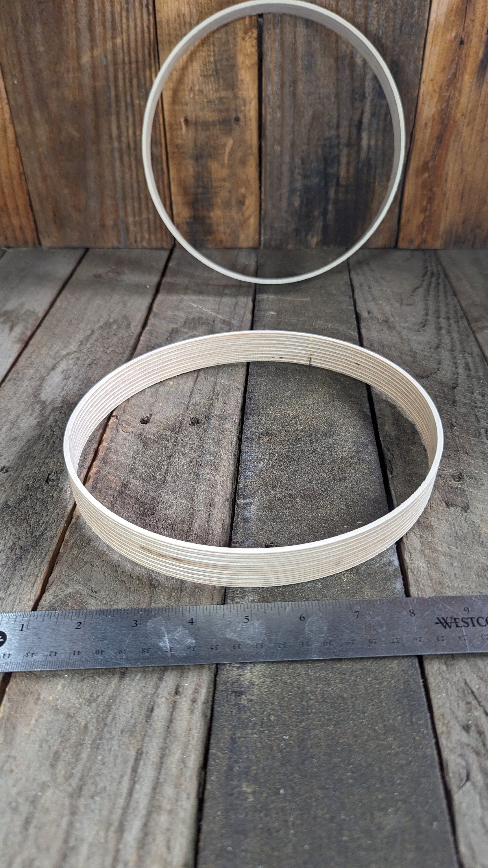 8.5" (8 1/2") Wood Donut Ring with 8.25 (8 1/4")" center hole, BALTIC BIRCH Wooden Circles, Unfinished Wooden Circles, Circular Wood