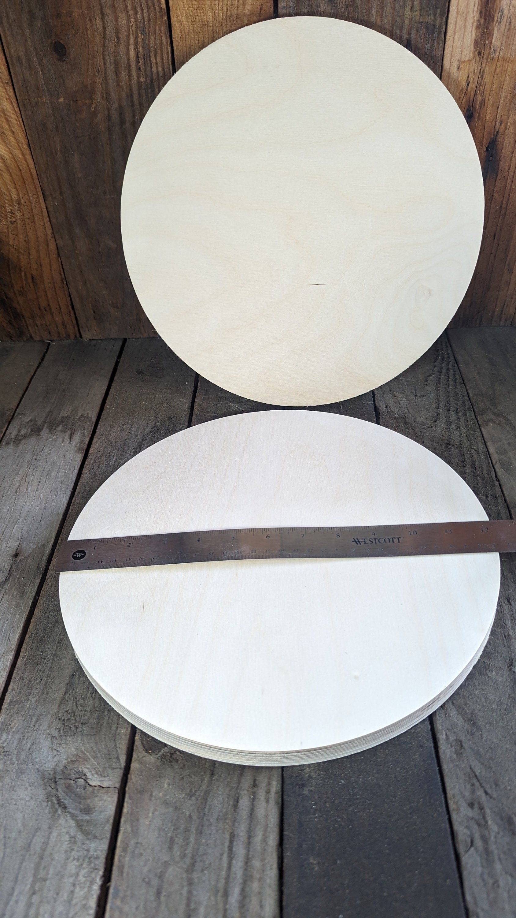 12.25" Wood Circle Disc Plaques, BALTIC BIRCH Wooden Circles, Blank Circles, Unfinished Wooden Circles, Circular Wood, DIY Crafting Supplies