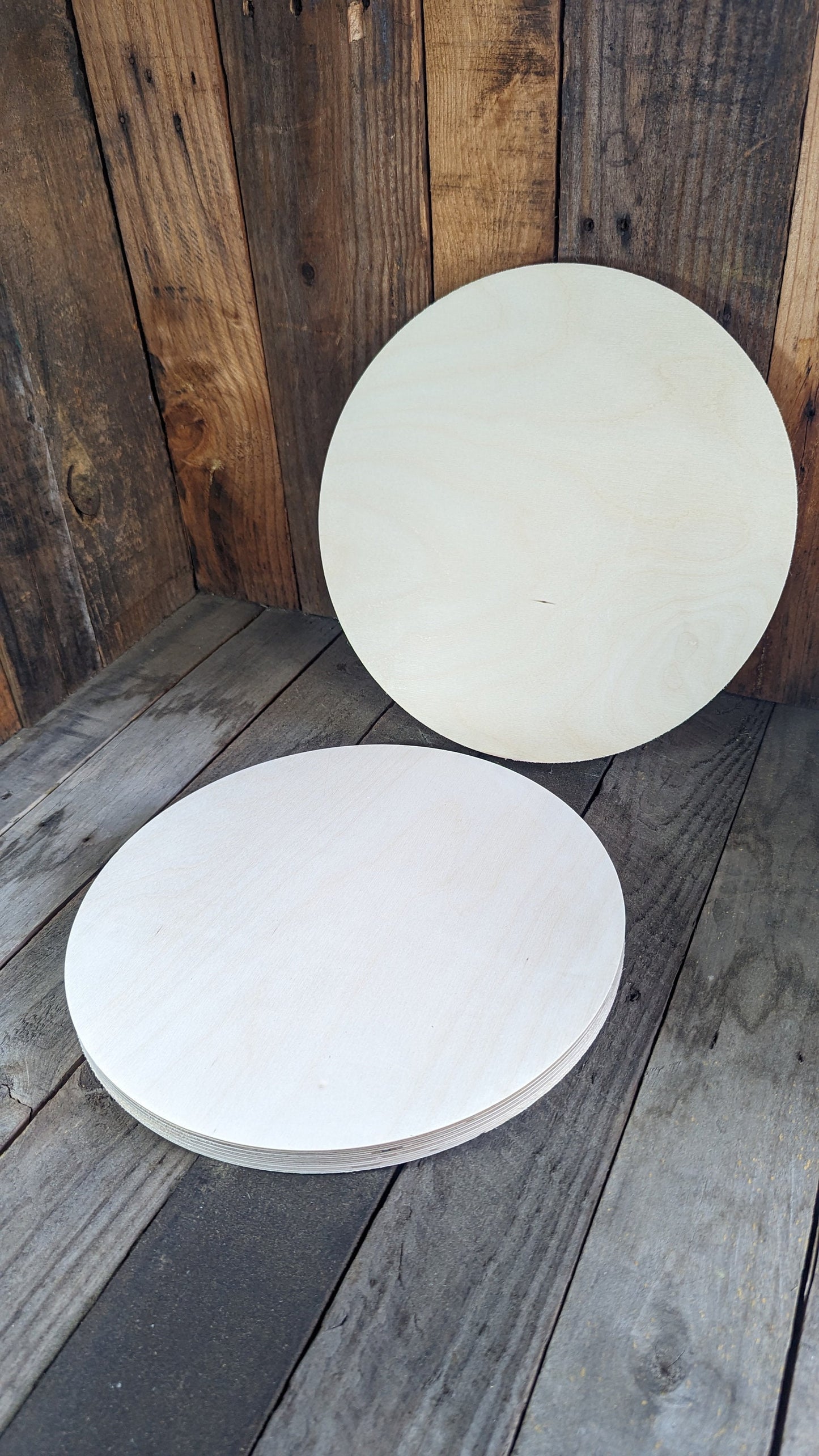 12.25" Baltic Birch Wood Circle, Unfinished DIY Craft Plaque
