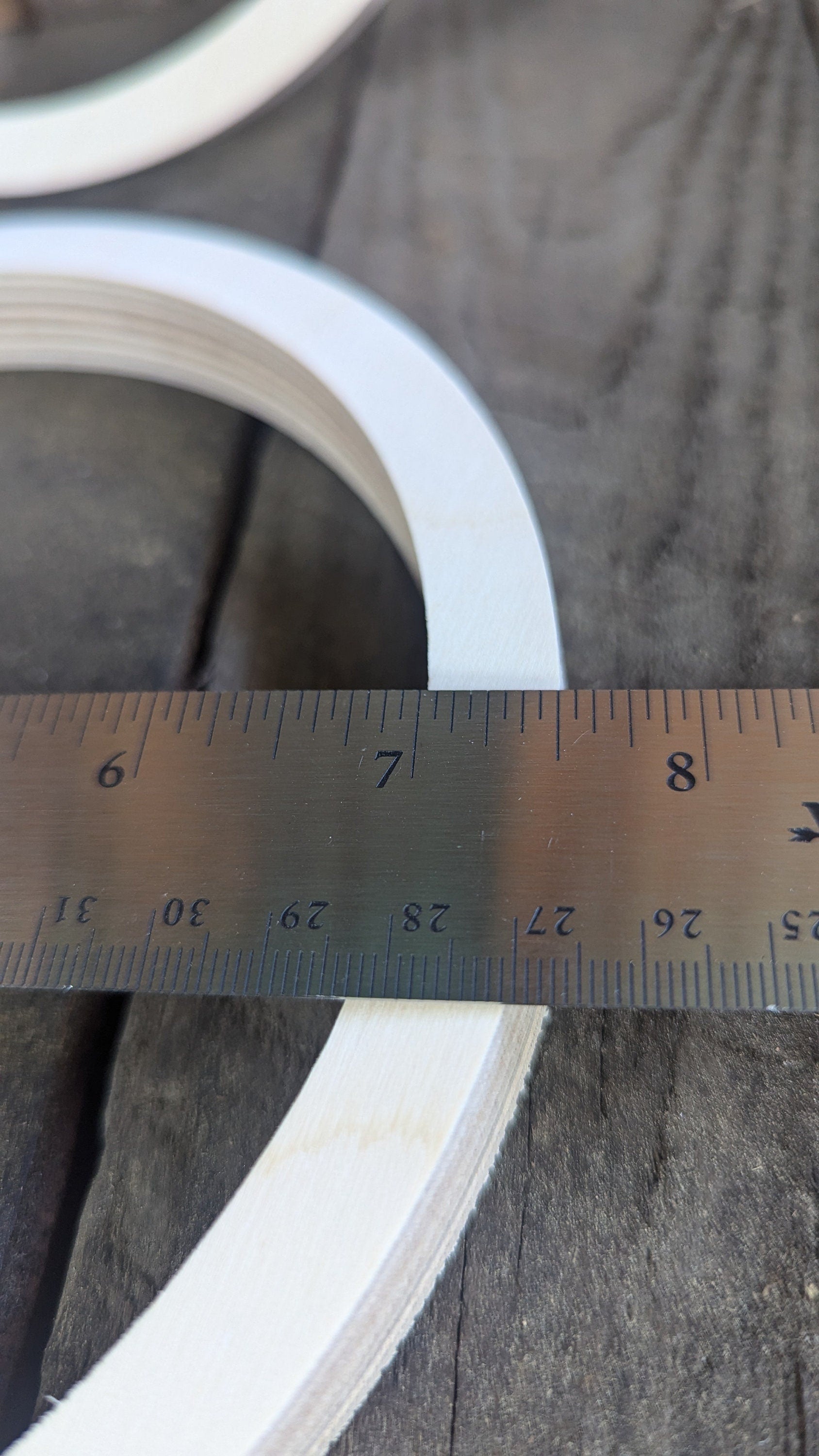 8" Baltic Birch Wood Donut Ring, 7" Center Hole, DIY Craft
