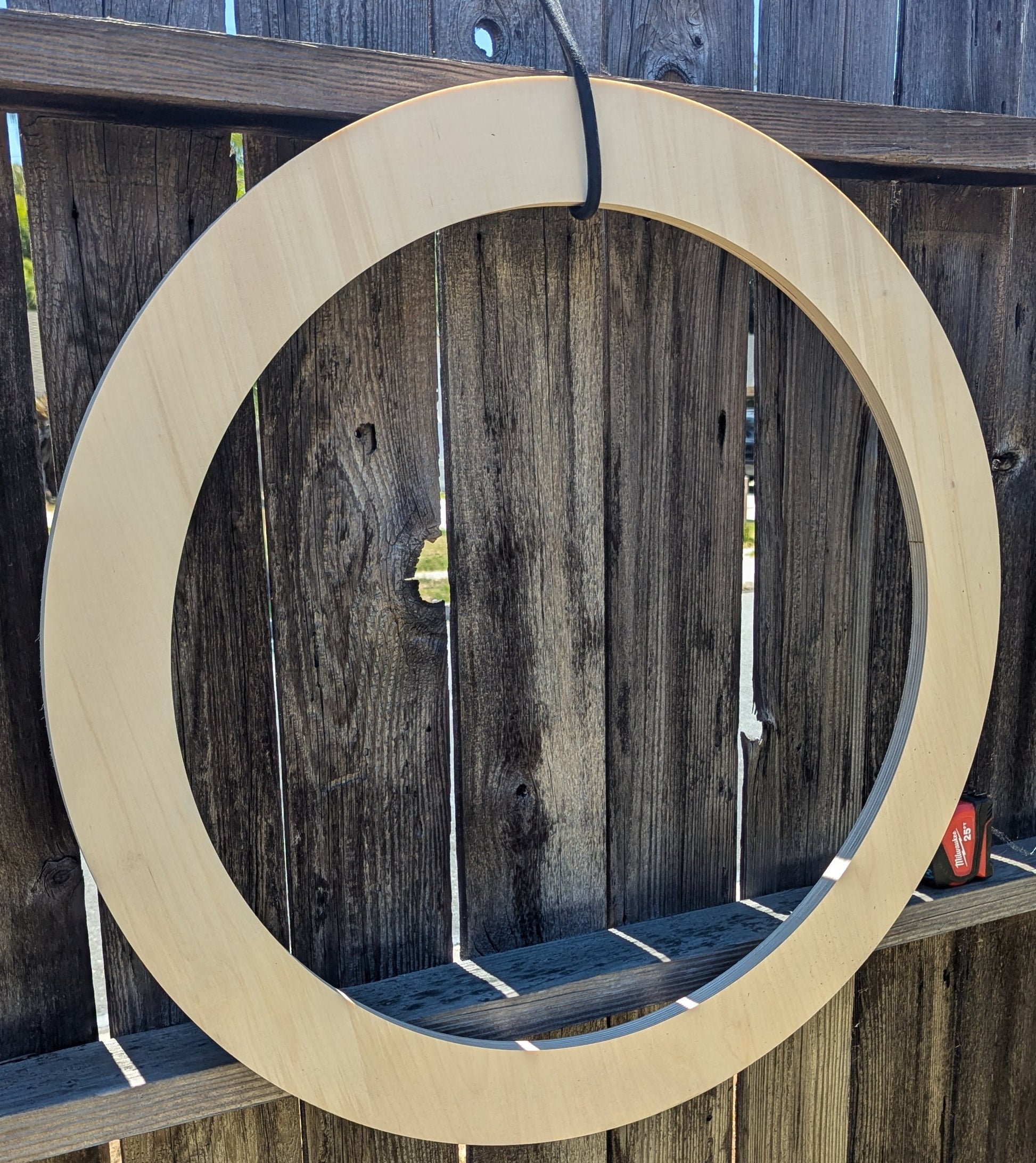 30" Baltic Birch Wood Circle Ring, 24" Center Hole, DIY Craft Supply