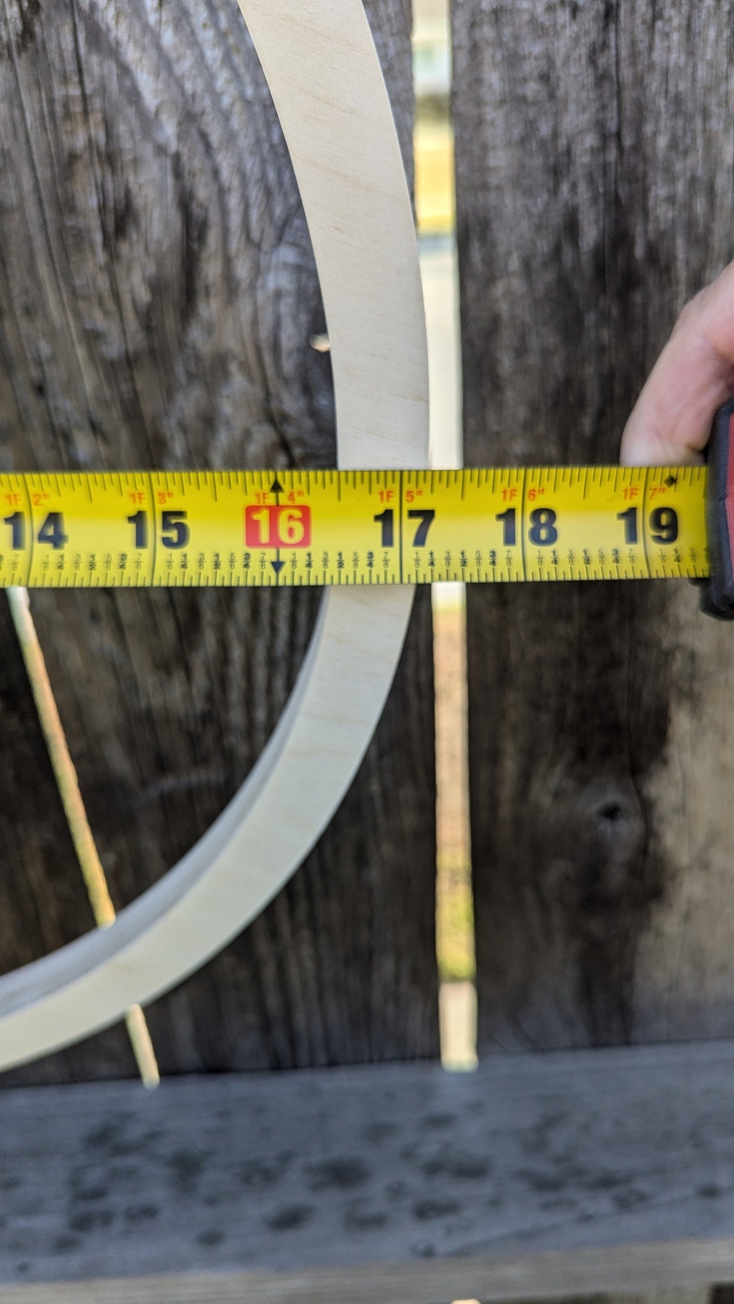 18" Wood Donut Ring with 16.5" center hole, BALTIC BIRCH Wooden Circle, Unfinished Wooden Circles, Circular Wood