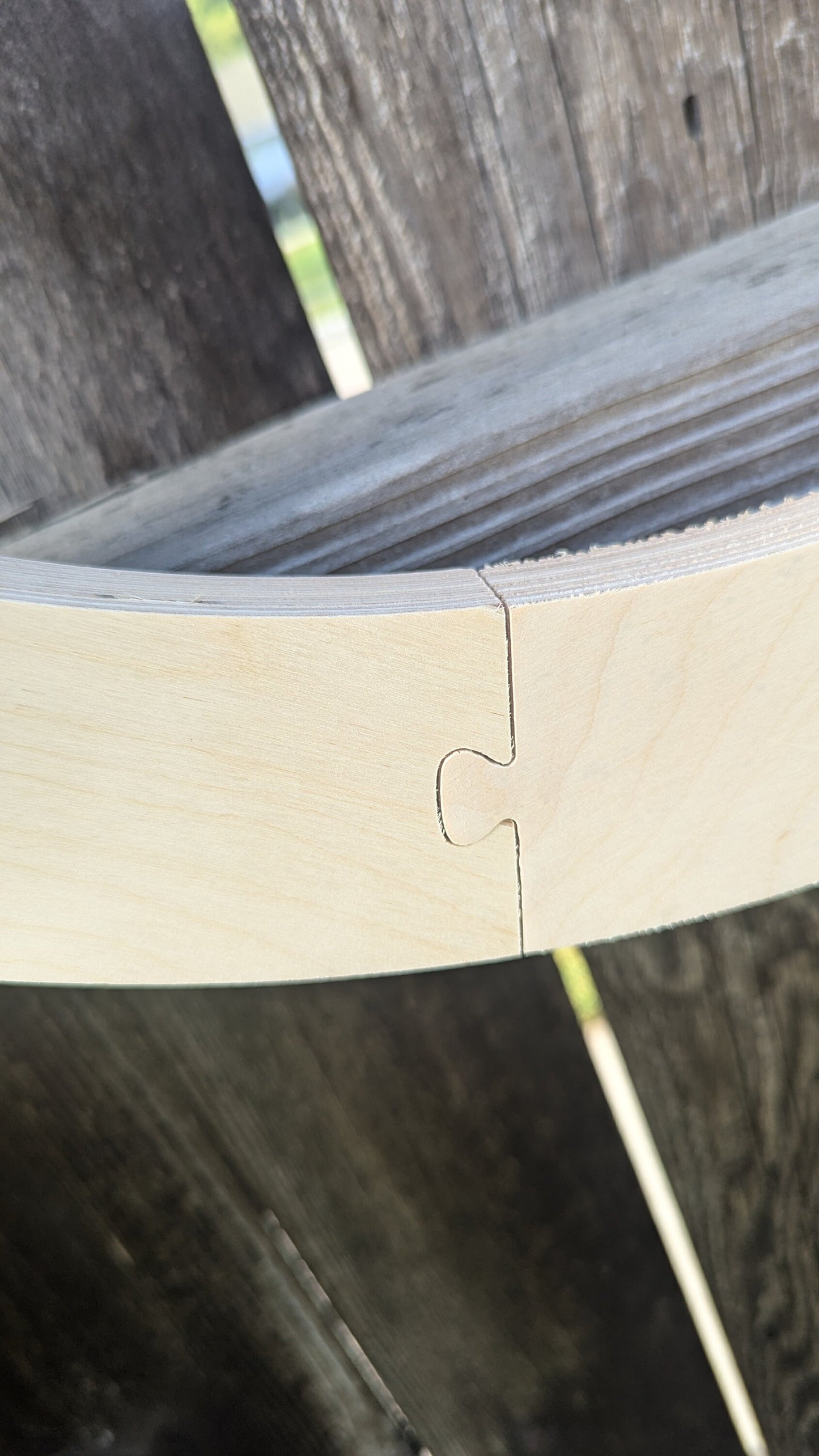27" Baltic Birch Wood Circle Ring, 22" Center Hole, Craft Supply