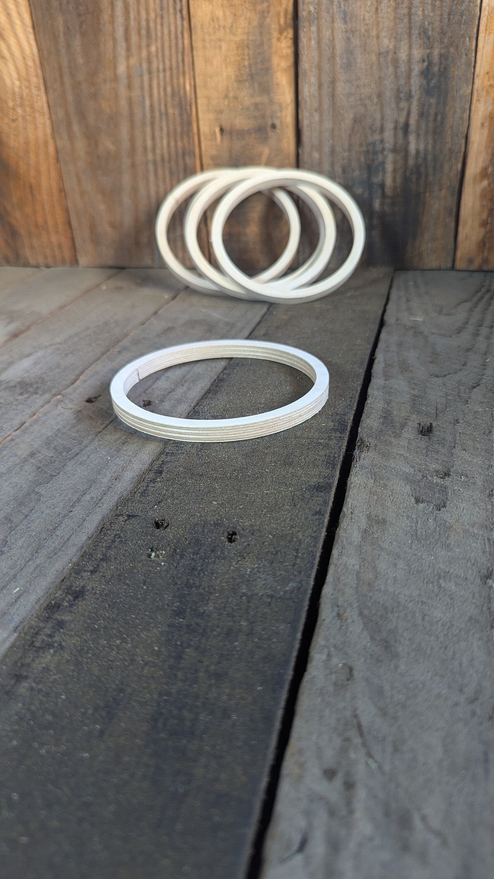 4.75" (4-3/4") Wood Donut, 4.1875" (3-3/16")center hole - BALTIC BIRCH - Wooden Circles, Unfinished Wooden Ring, Circular Wood, Ring, craft
