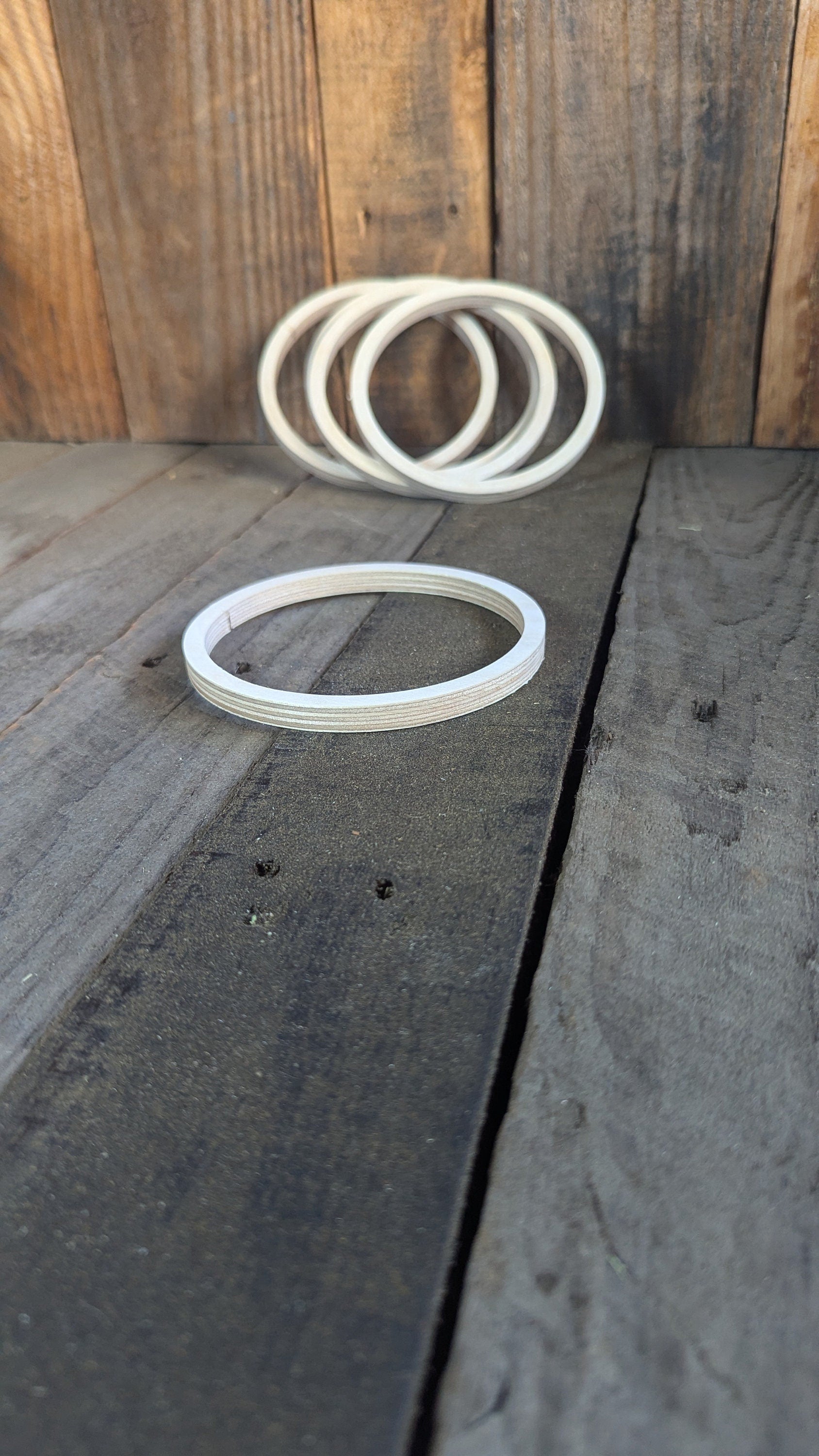 4.75" (4-3/4") Wood Donut, 4.1875" (4-3/16)center hole - BALTIC BIRCH - Wooden Circles, Unfinished Wooden Ring, Circular Wood, Ring, craft