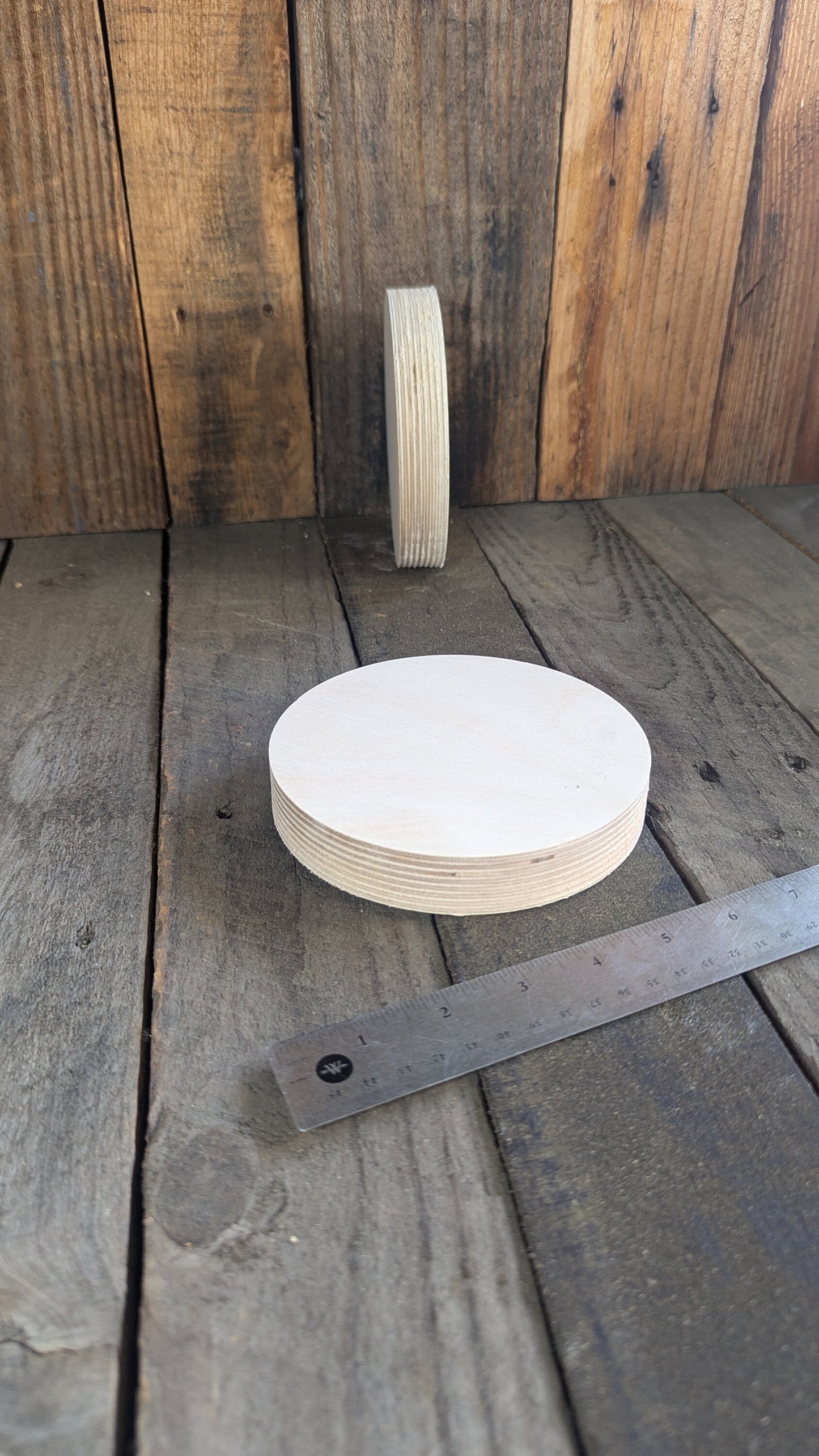 5.375" (5 3/8")Wood Circle Disc Plaques, BALTIC BIRCH - Wooden Circles, Blank Circles, Unfinished Wooden Circle, Circular Wood