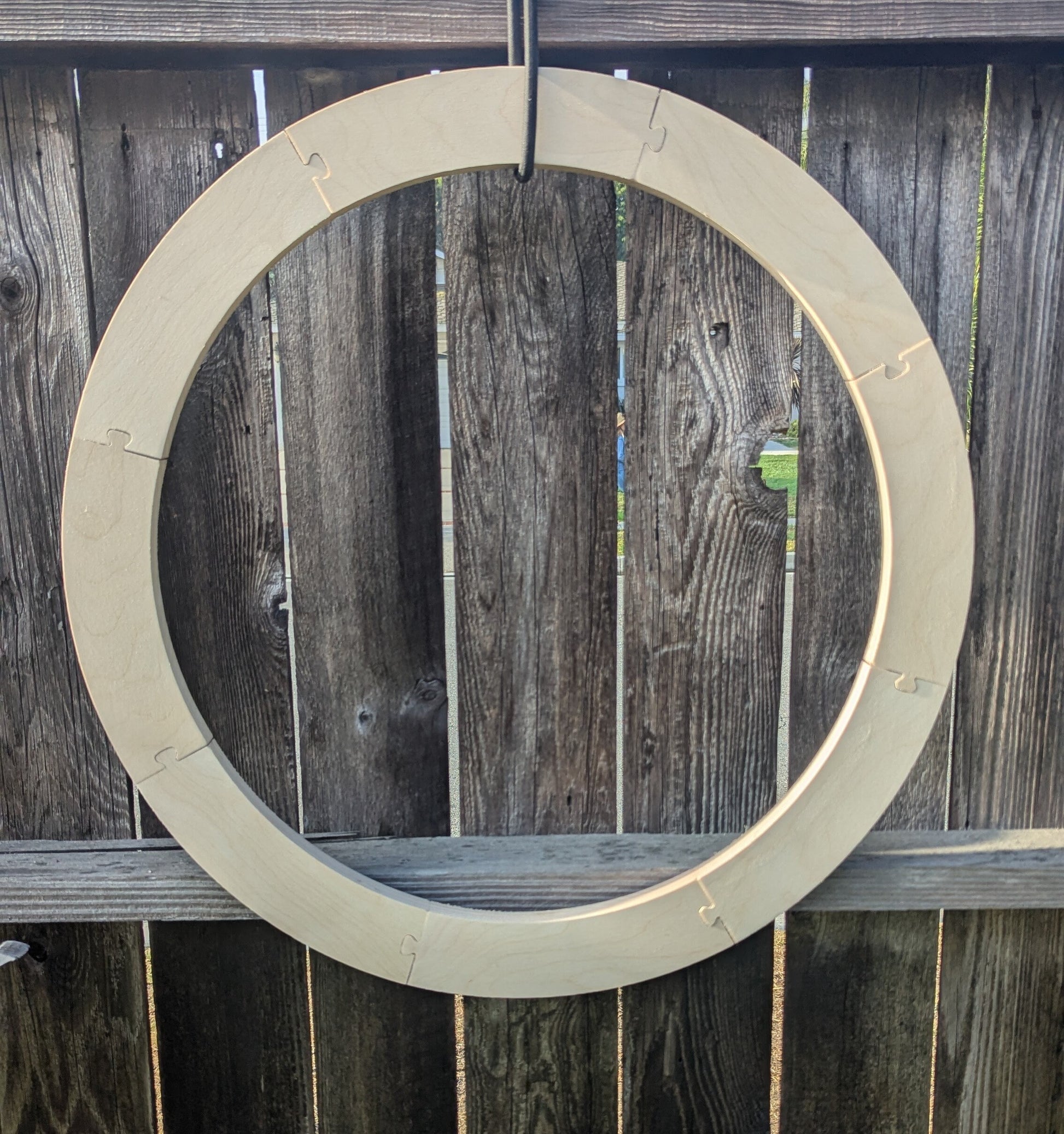 27" Baltic Birch Wood Circle Ring, 22" Center Hole, Craft Supply