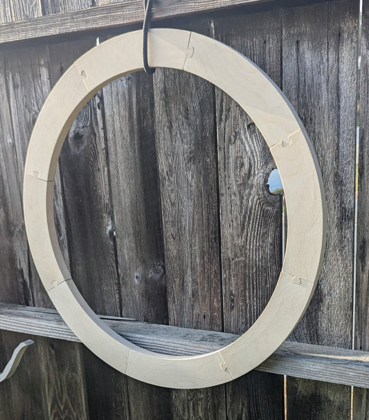 27" Baltic Birch Wood Circle Ring, 22" Center Hole, Craft Supply