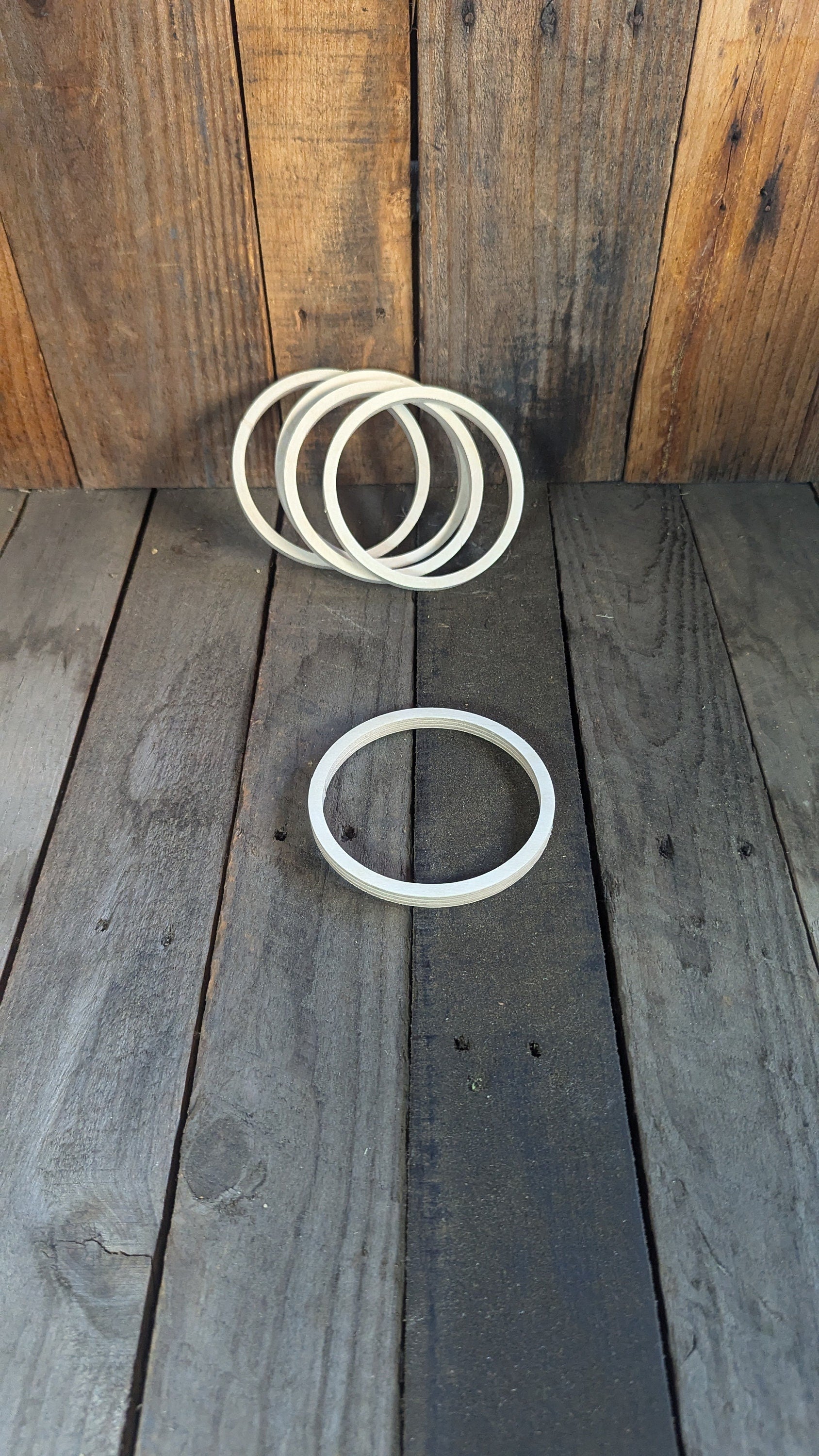 4.75" (4-3/4") Wood Donut, 4.1875" (3-3/16")center hole - BALTIC BIRCH - Wooden Circles, Unfinished Wooden Ring, Circular Wood, Ring, craft