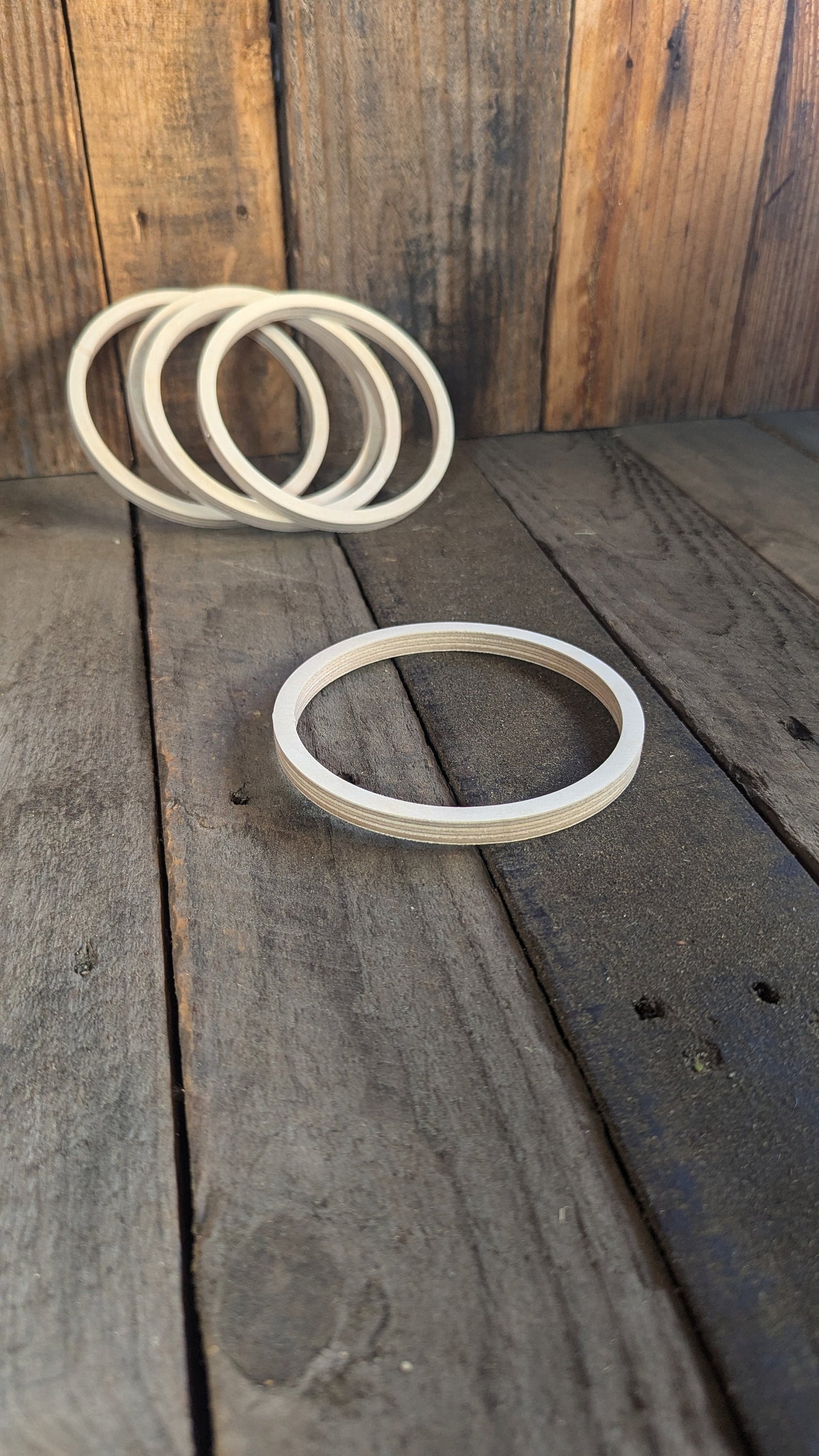 4.75" (4-3/4") Wood Donut, 4.1875" (4-3/16)center hole - BALTIC BIRCH - Wooden Circles, Unfinished Wooden Ring, Circular Wood, Ring, craft