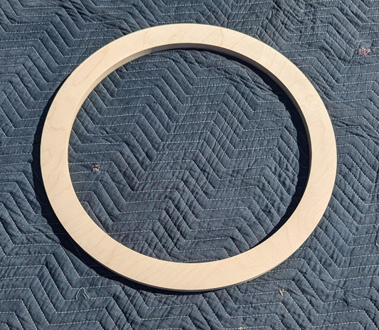 23.625" Baltic Birch Wood Circle Ring, 19.625" Center Hole, DIY Craft Supply