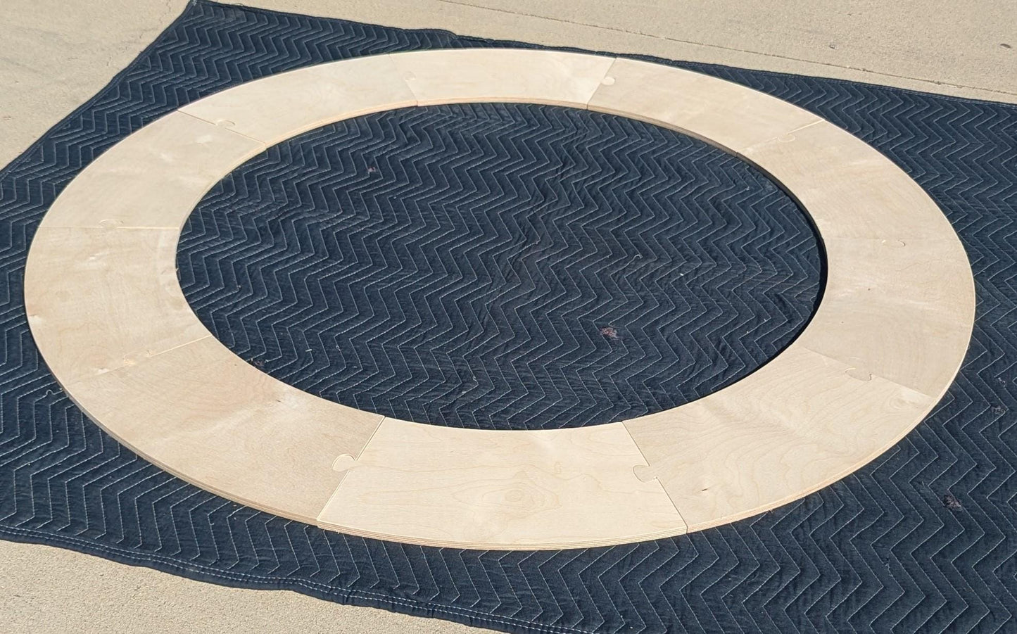 60" Baltic Birch Wood Donut Ring, 48" Center Hole, Unfinished Wooden Circle (10 Pieces)