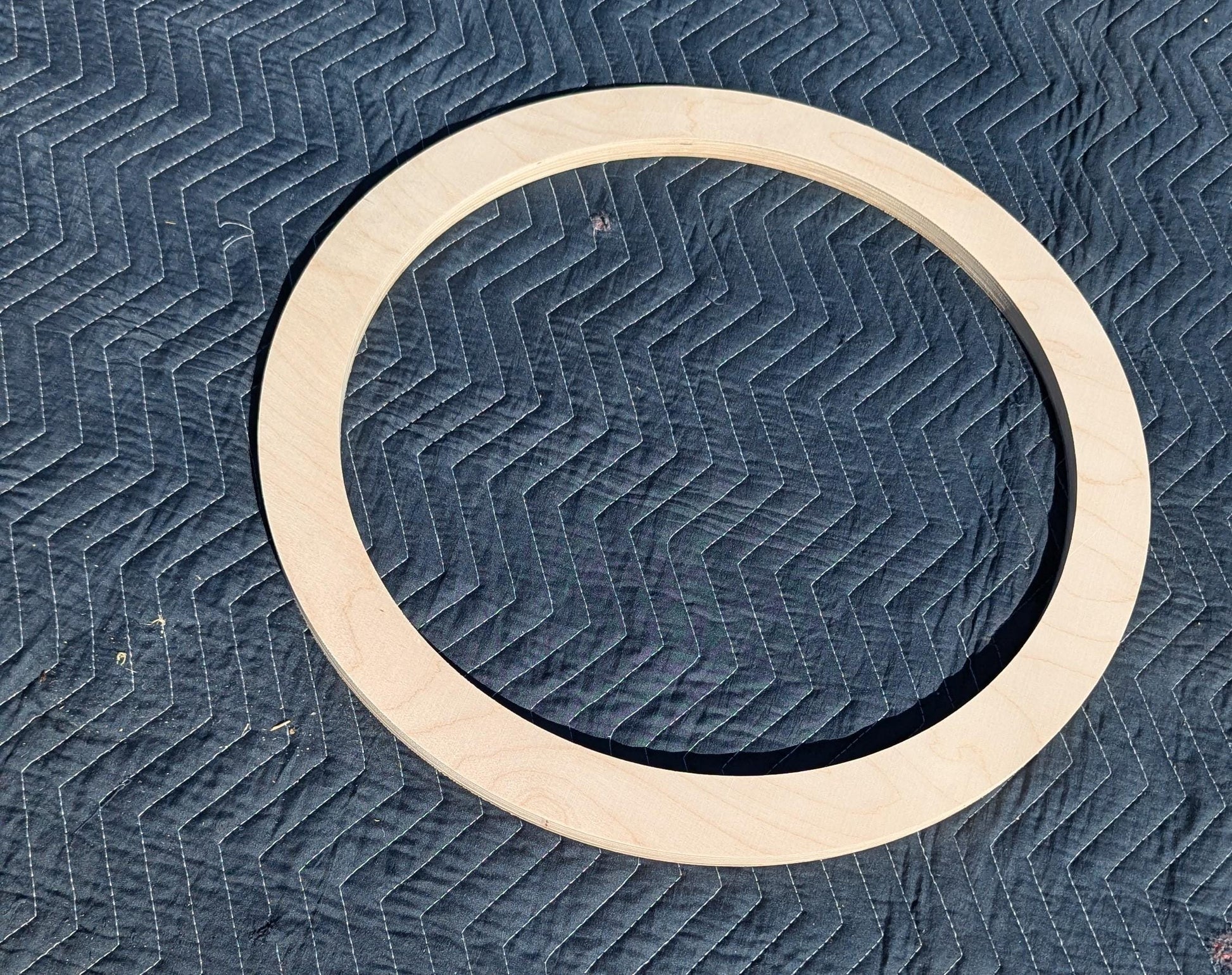 23.625" Baltic Birch Wood Circle Ring, 19.625" Center Hole, DIY Craft Supply