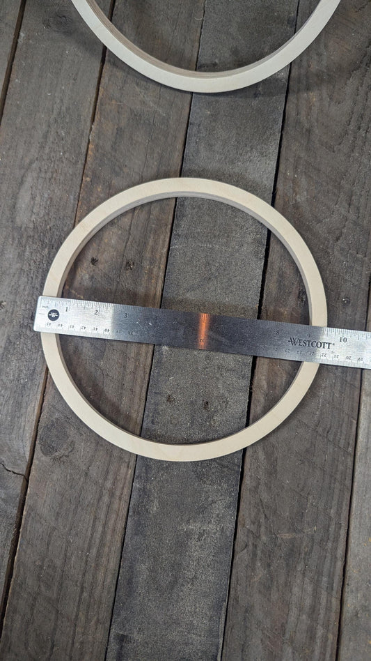 9.5" Baltic Birch Wood Donut Ring, 8.5" Center Hole, Unfinished Wooden Circles