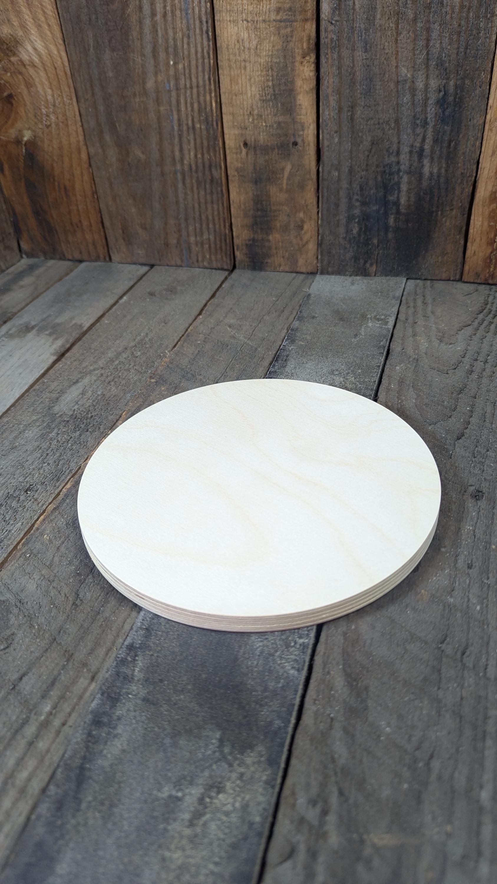 8.25" Baltic Birch Wood Circle, Unfinished Wooden Plaque, DIY Craft Supply