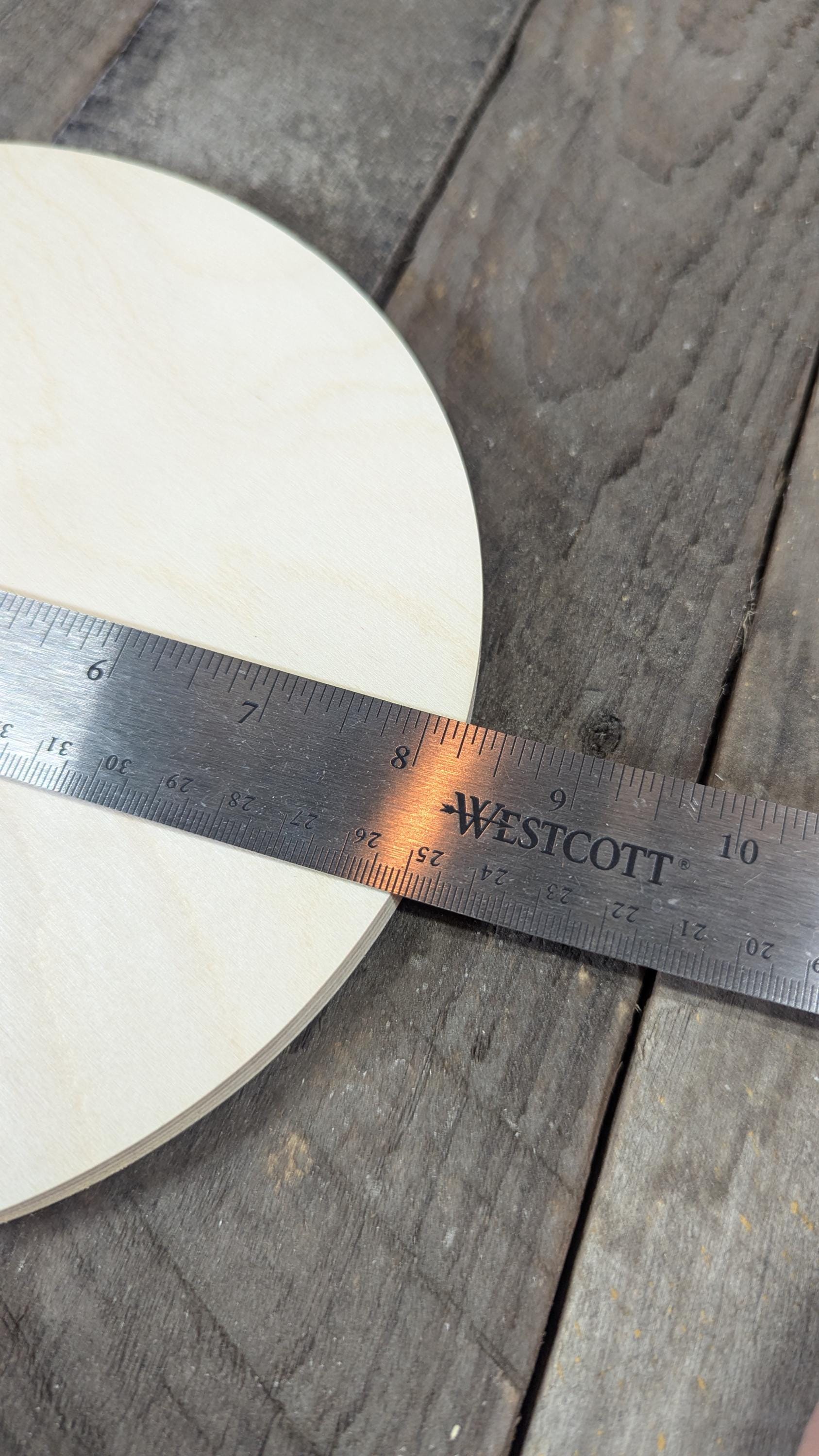 8.25" Baltic Birch Wood Circle, Unfinished Wooden Plaque, DIY Craft Supply