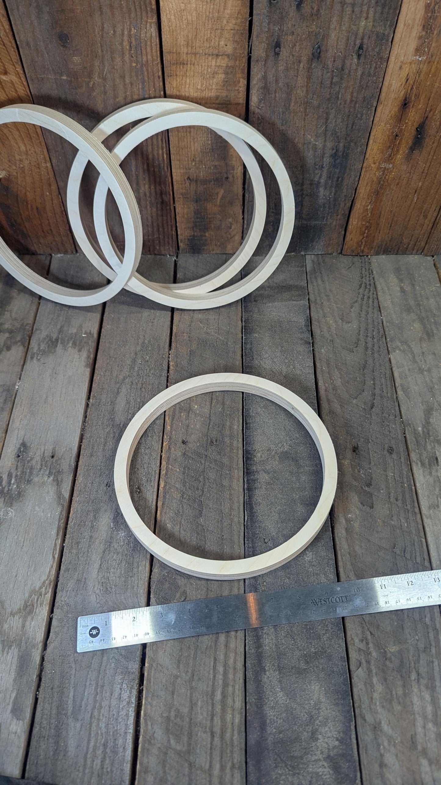 9" Wood Donut Ring with 8" center hole, BALTIC BIRCH Wooden Circles, Blank Circles, Unfinished Wooden Circles, DIY Craft