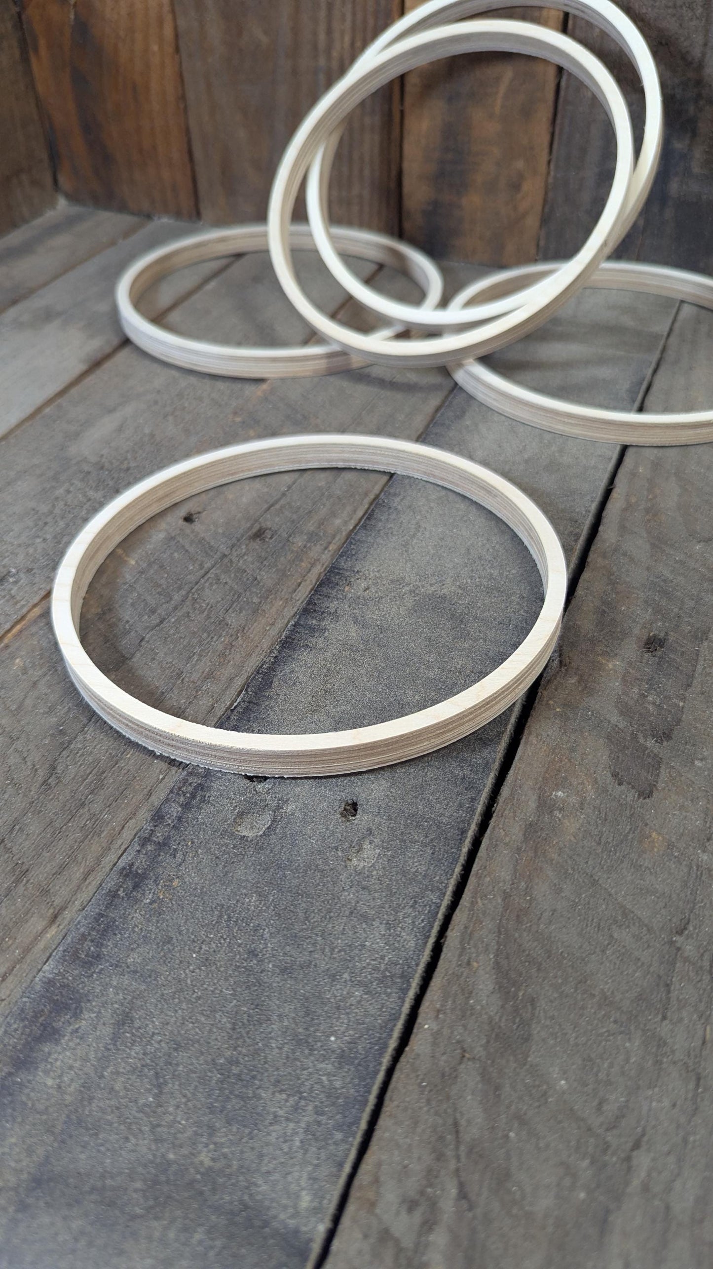 7" Wood Circle Disc with 6.5" center hole, BALTIC BIRCH Wooden Circles, Blank Circles, Unfinished Wooden Circles, Circular Wood