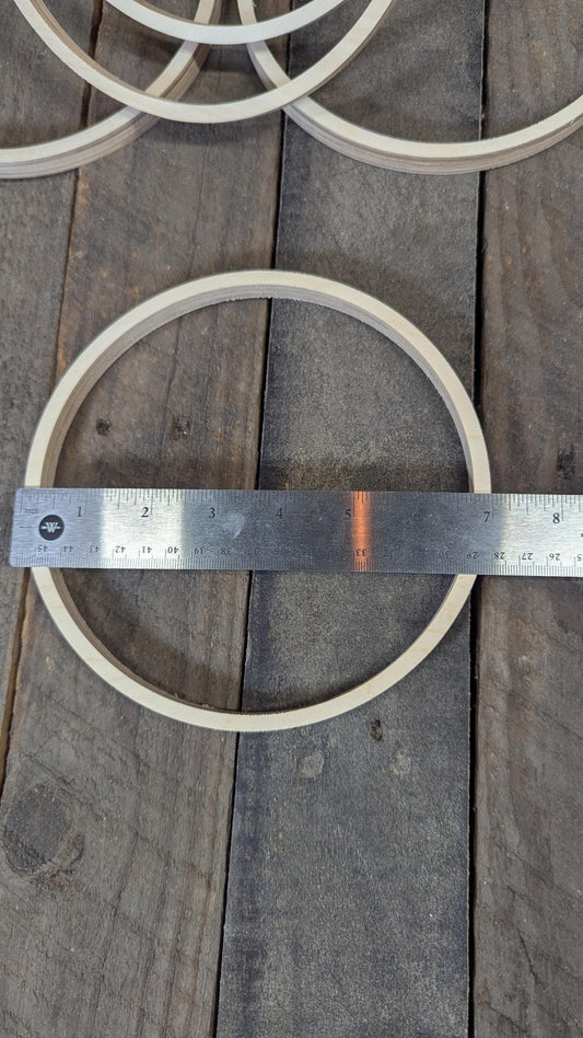 7" Wood Circle Disc with 6.5" center hole, BALTIC BIRCH Wooden Circles, Blank Circles, Unfinished Wooden Circles, Circular Wood