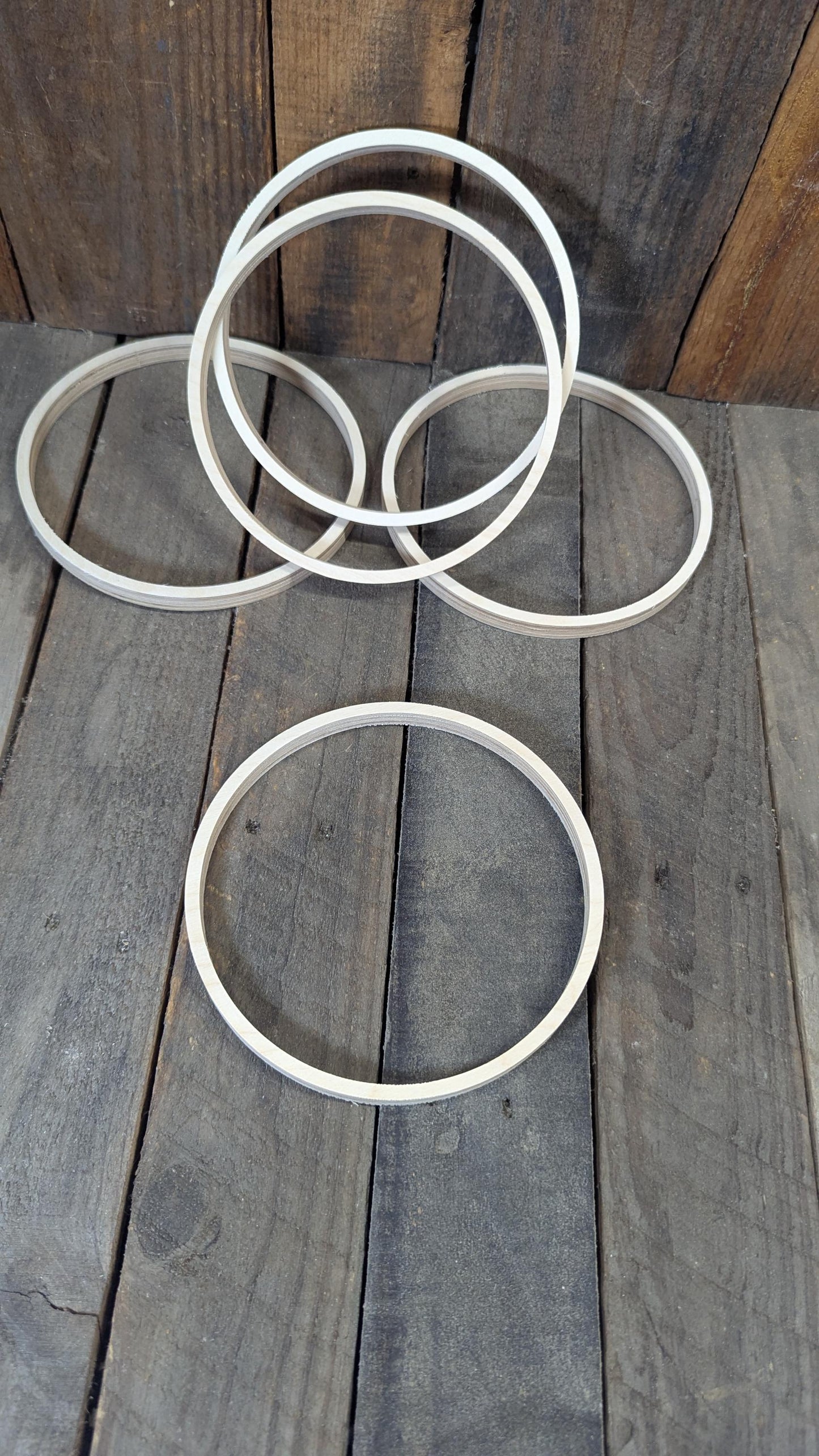 7" Wood Circle Disc with 6.5" center hole, BALTIC BIRCH Wooden Circles, Blank Circles, Unfinished Wooden Circles, Circular Wood