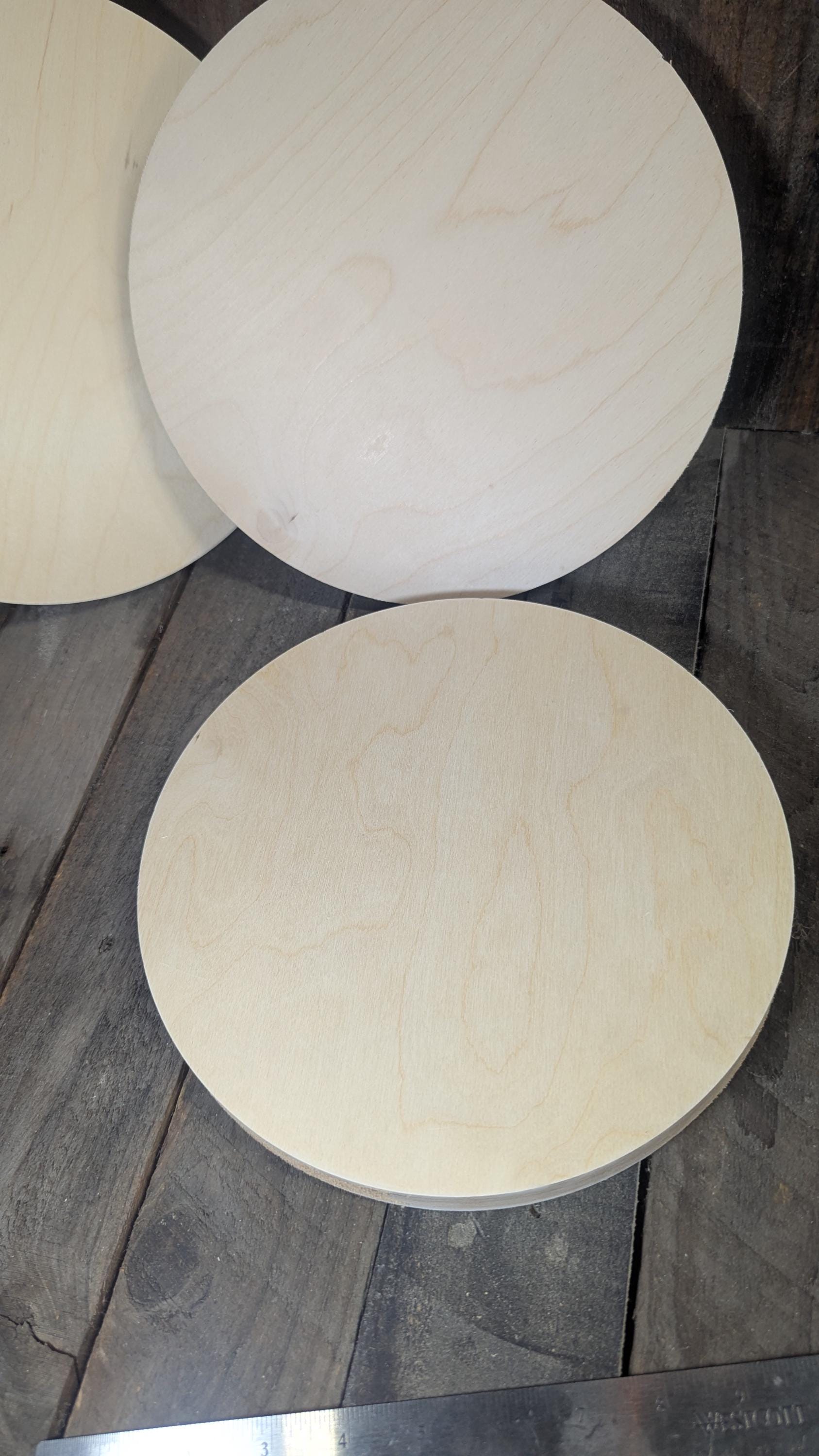 10.25" Baltic Birch Wood Circle, Unfinished Craft Supply