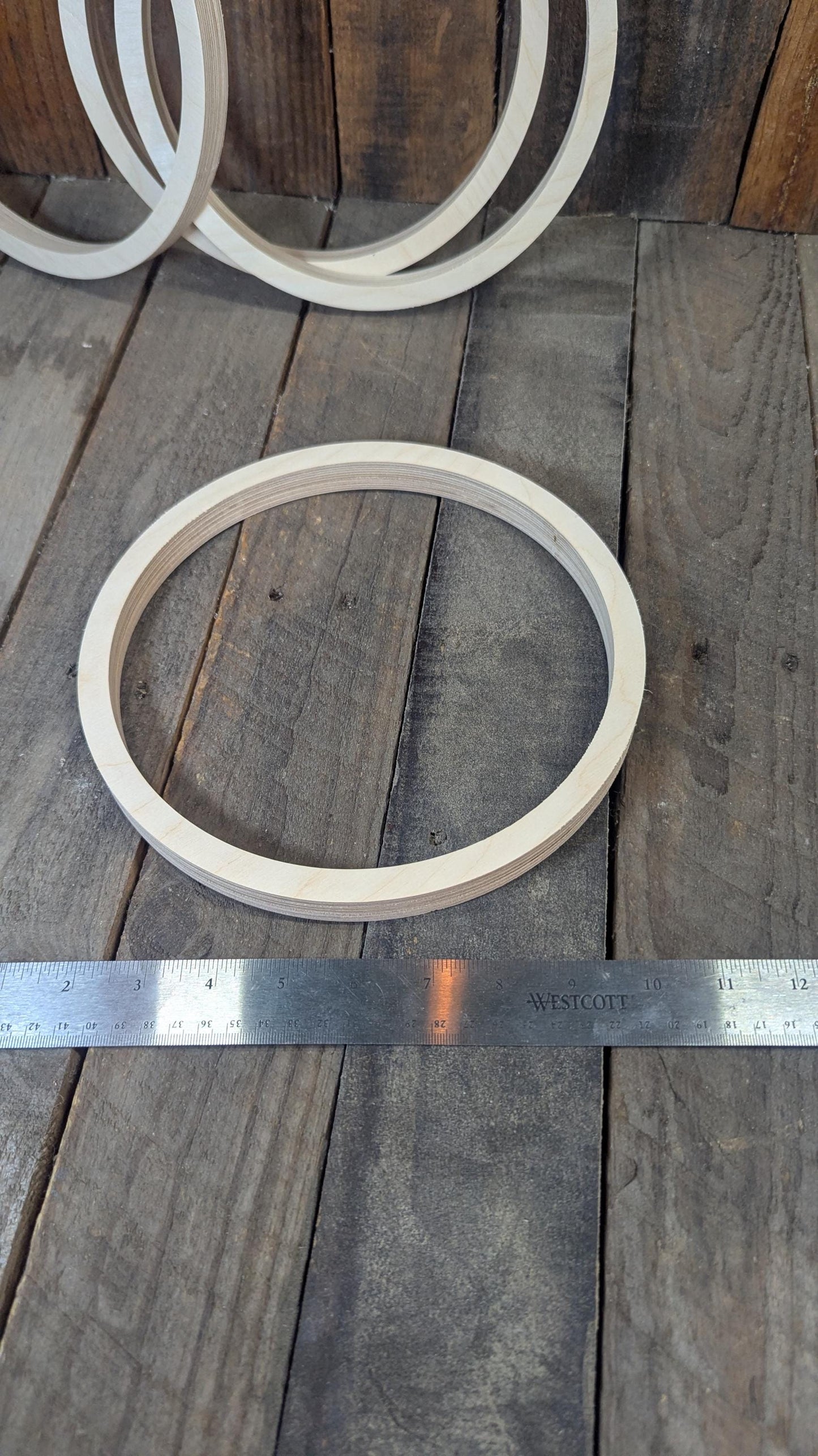 9" Wood Donut Ring with 8" center hole, BALTIC BIRCH Wooden Circles, Blank Circles, Unfinished Wooden Circles, DIY Craft
