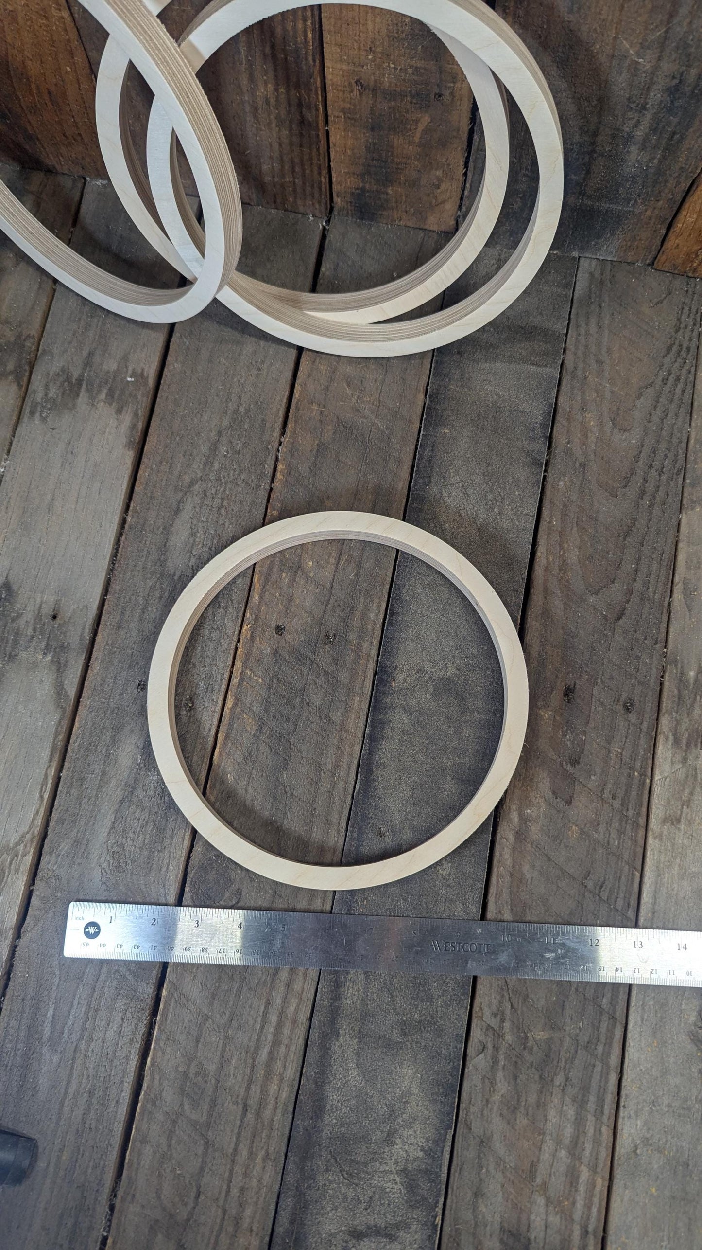 9" Wood Donut Ring with 8" center hole, BALTIC BIRCH Wooden Circles, Blank Circles, Unfinished Wooden Circles, DIY Craft
