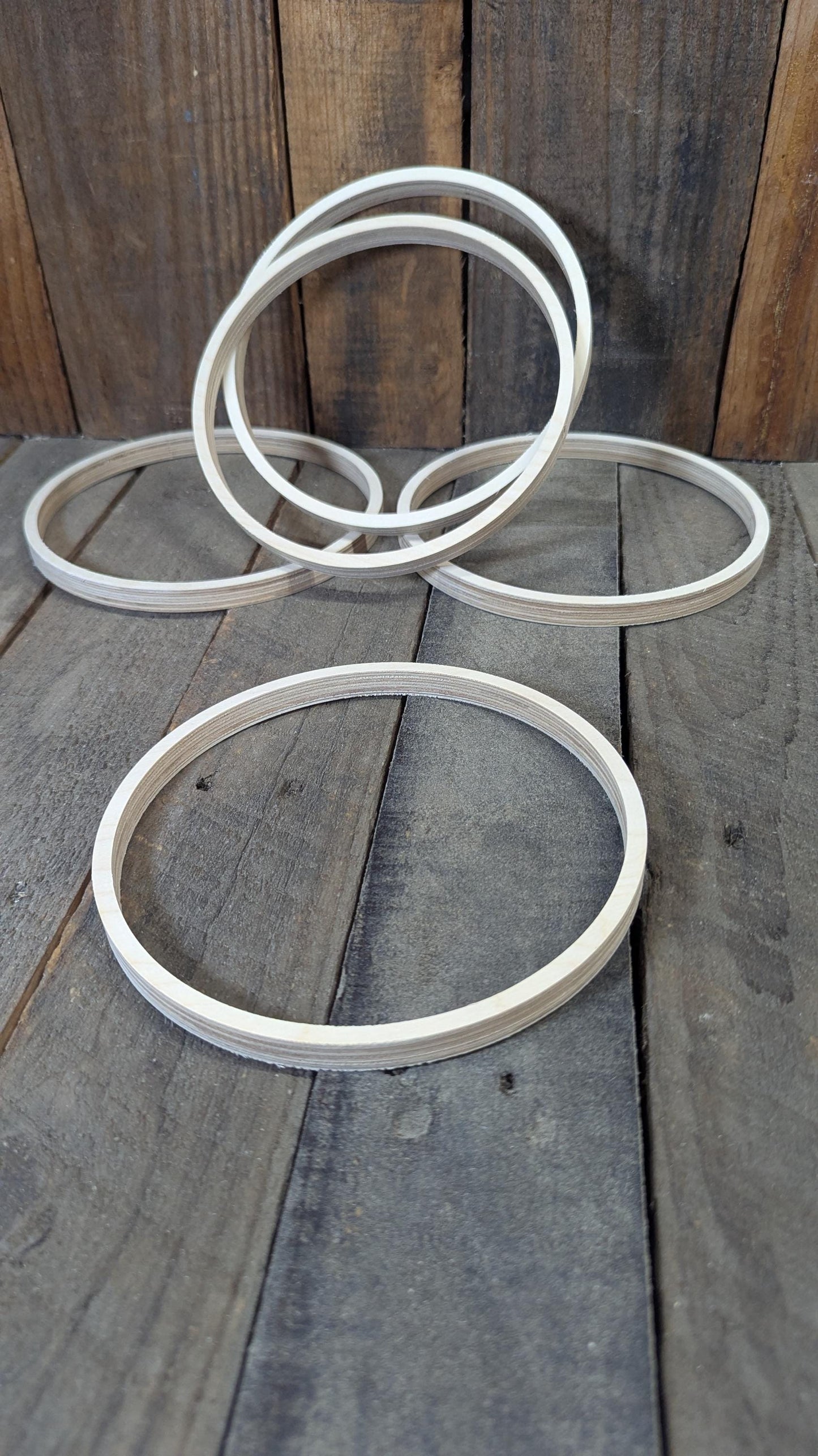 7" Wood Circle Disc with 6.5" center hole, BALTIC BIRCH Wooden Circles, Blank Circles, Unfinished Wooden Circles, Circular Wood