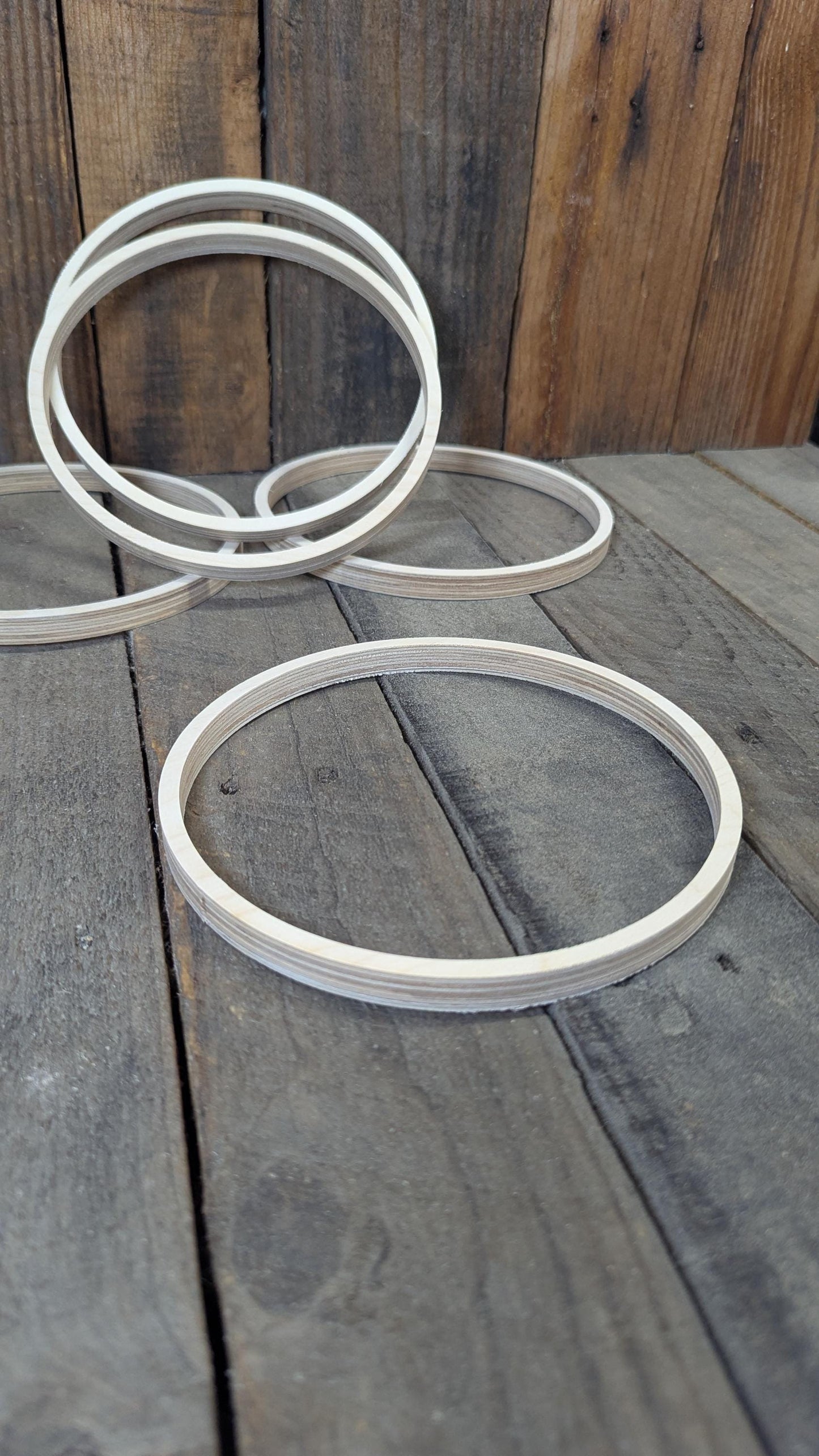 7" Wood Circle Disc with 6.5" center hole, BALTIC BIRCH Wooden Circles, Blank Circles, Unfinished Wooden Circles, Circular Wood