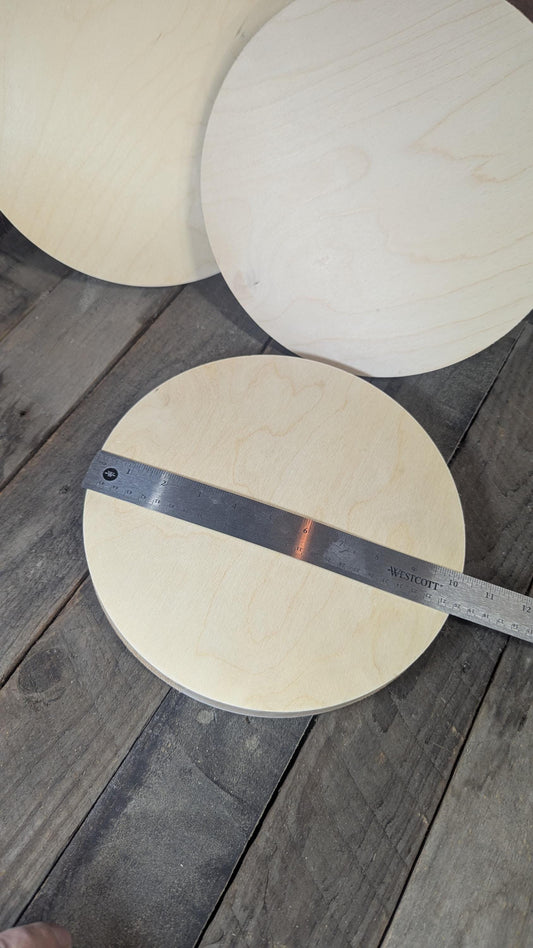10.25" Baltic Birch Wood Circle, Unfinished Craft Supply