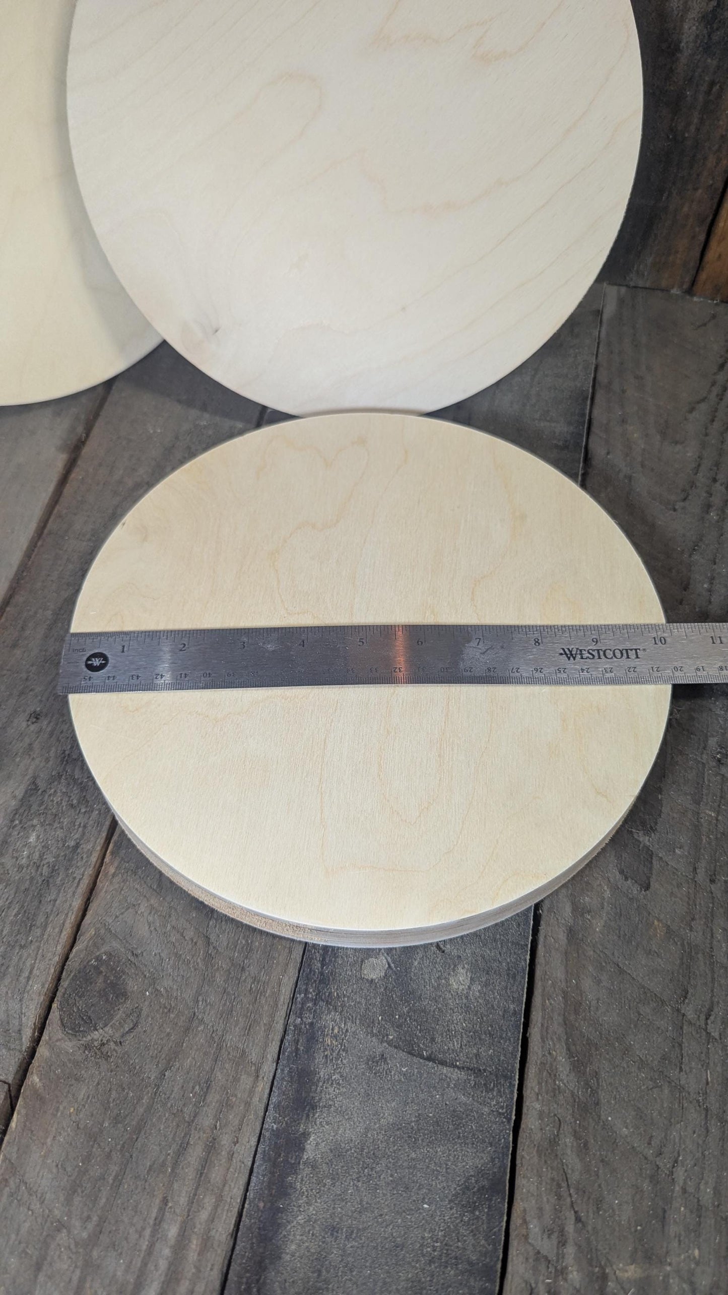 10.25" Baltic Birch Wood Circle, Unfinished Craft Supply