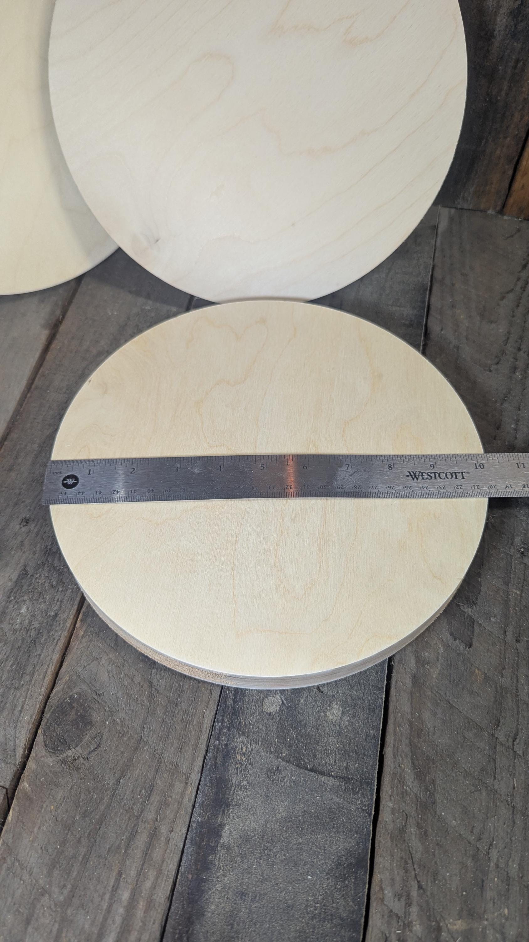 10.25" Baltic Birch Wood Circle, Unfinished Craft Supply