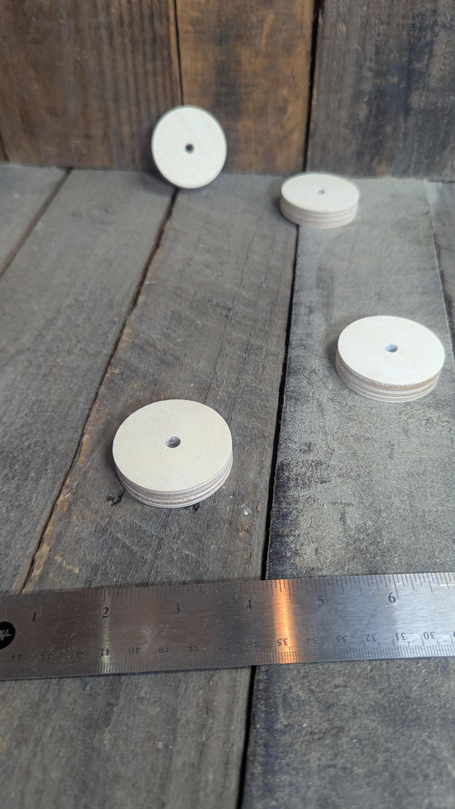 2" Wood Donut, .25" center hole - BALTIC BIRCH - Wooden Circles, Unfinished Wooden Circles, Circular Wood, Ring, DIY Craft