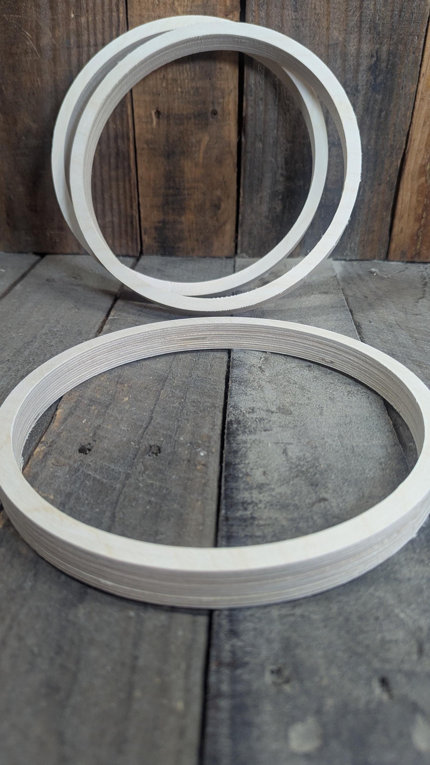 8" Wood Donut Ring with 7.25" center hole, BALTIC BIRCH Wooden Circles, Unfinished Wooden Circles, , Circular Wood, DIY Craft