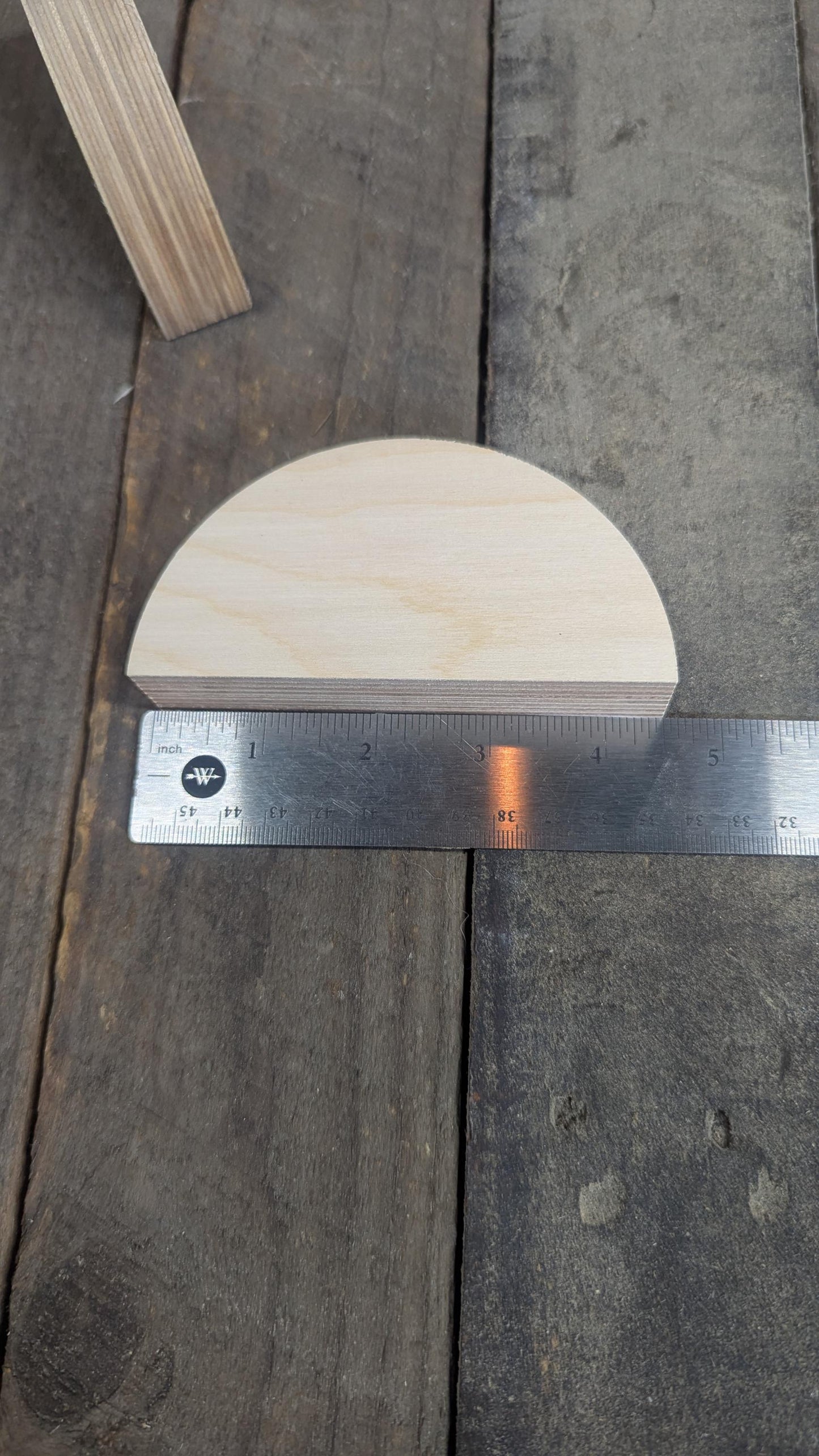 4.5" Wood Half Circle Disc Plaques, BIRCH Wooden Semicircles, Blank Circles, Unfinished, Half Round Circles, DIY Craft