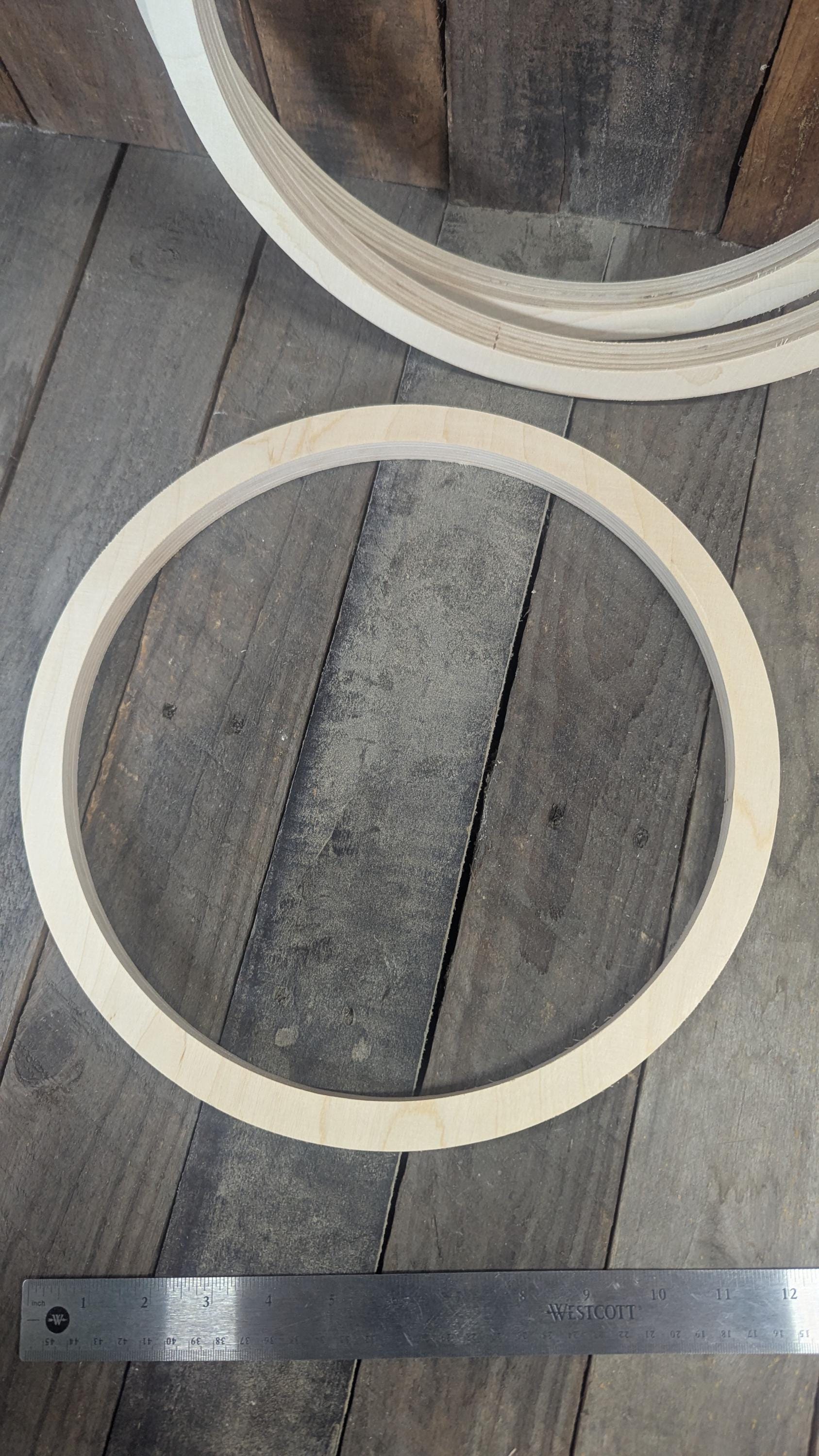 13" Baltic Birch Wood Circle, 11.5" Center Hole, Unfinished DIY Craft