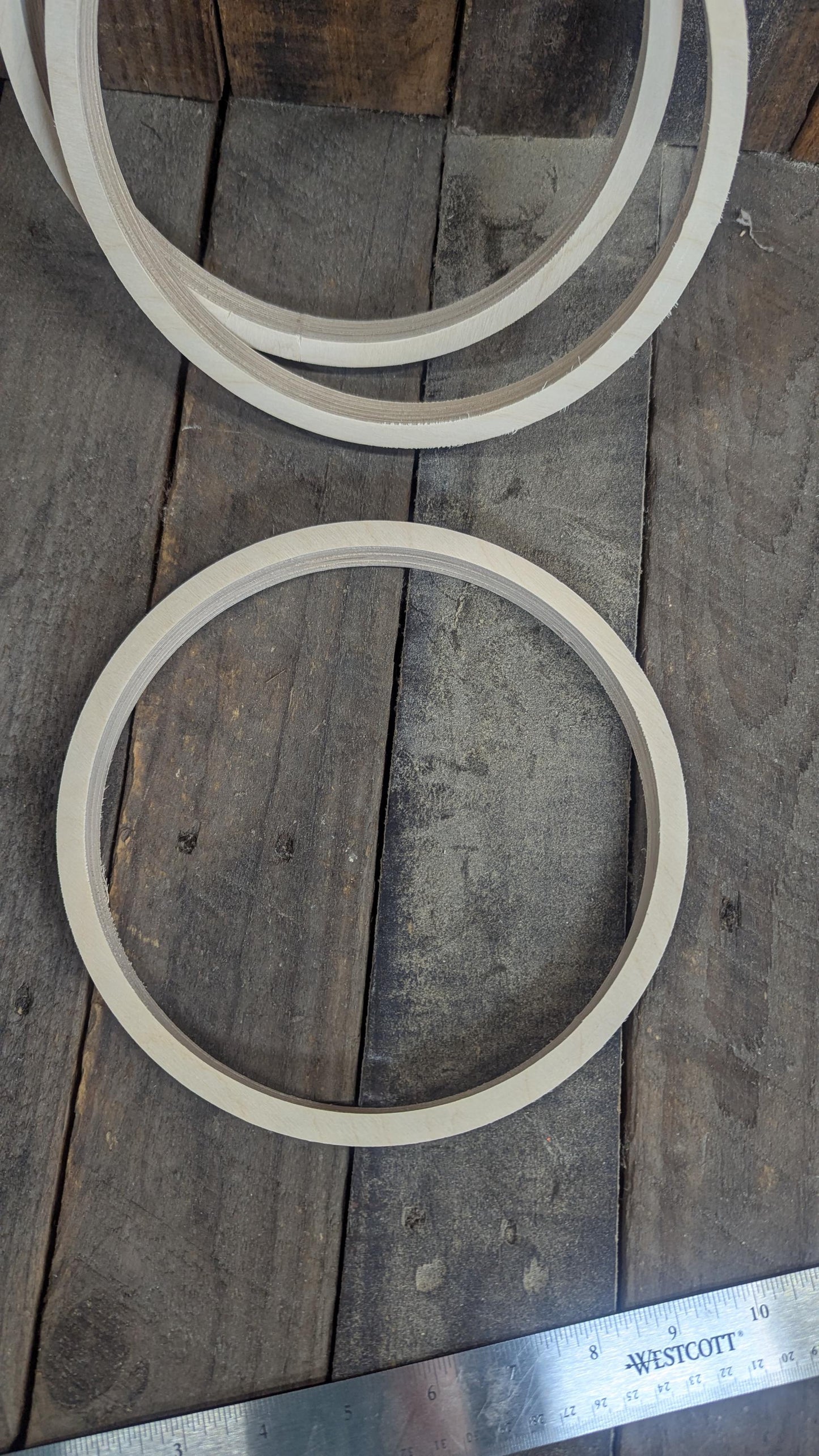 8" Wood Donut Ring with 7.25" center hole, BALTIC BIRCH Wooden Circles, Unfinished Wooden Circles, , Circular Wood, DIY Craft