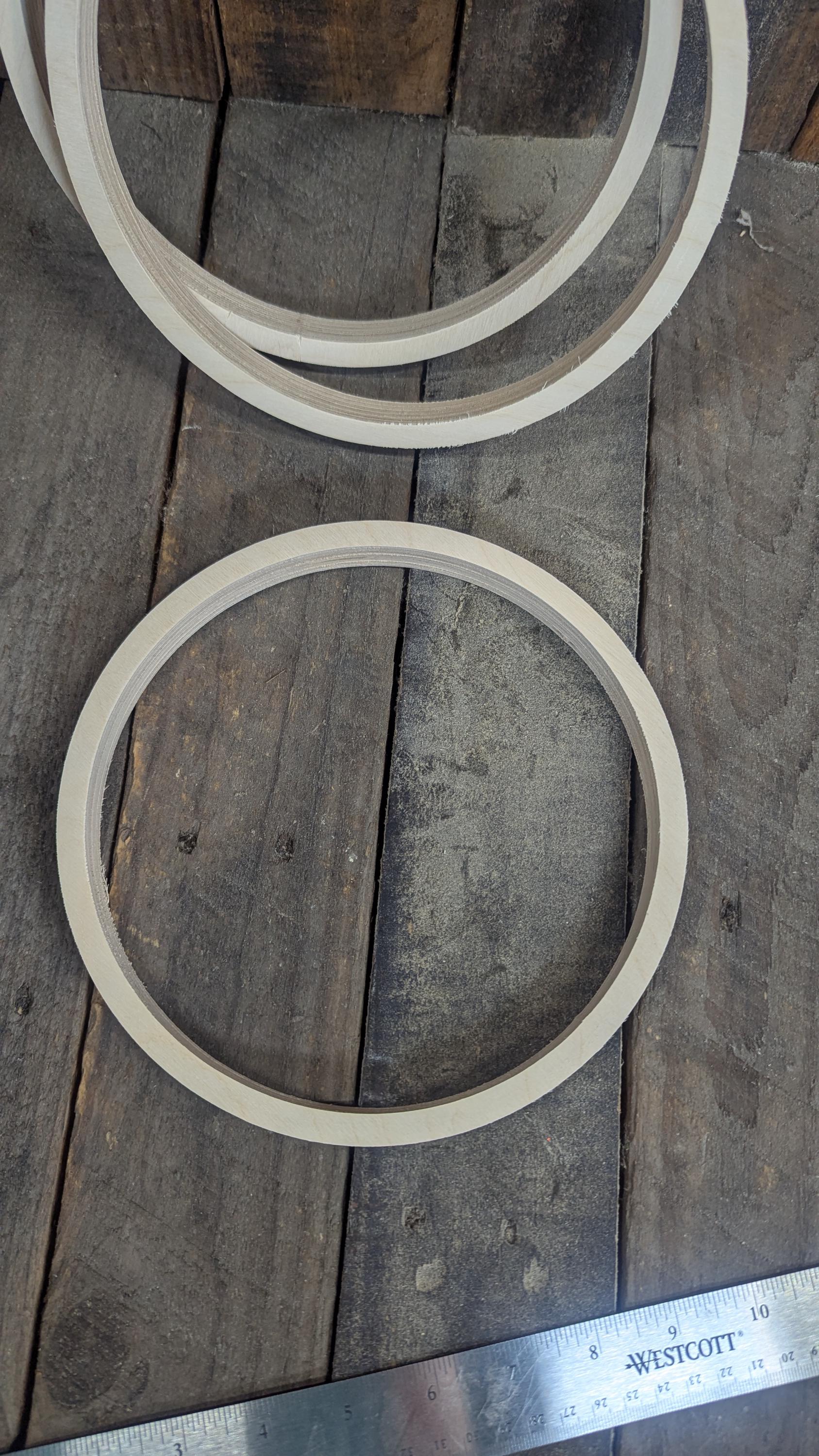 8" Wood Donut Ring with 7.25" center hole, BALTIC BIRCH Wooden Circles, Unfinished Wooden Circles, , Circular Wood, DIY Craft