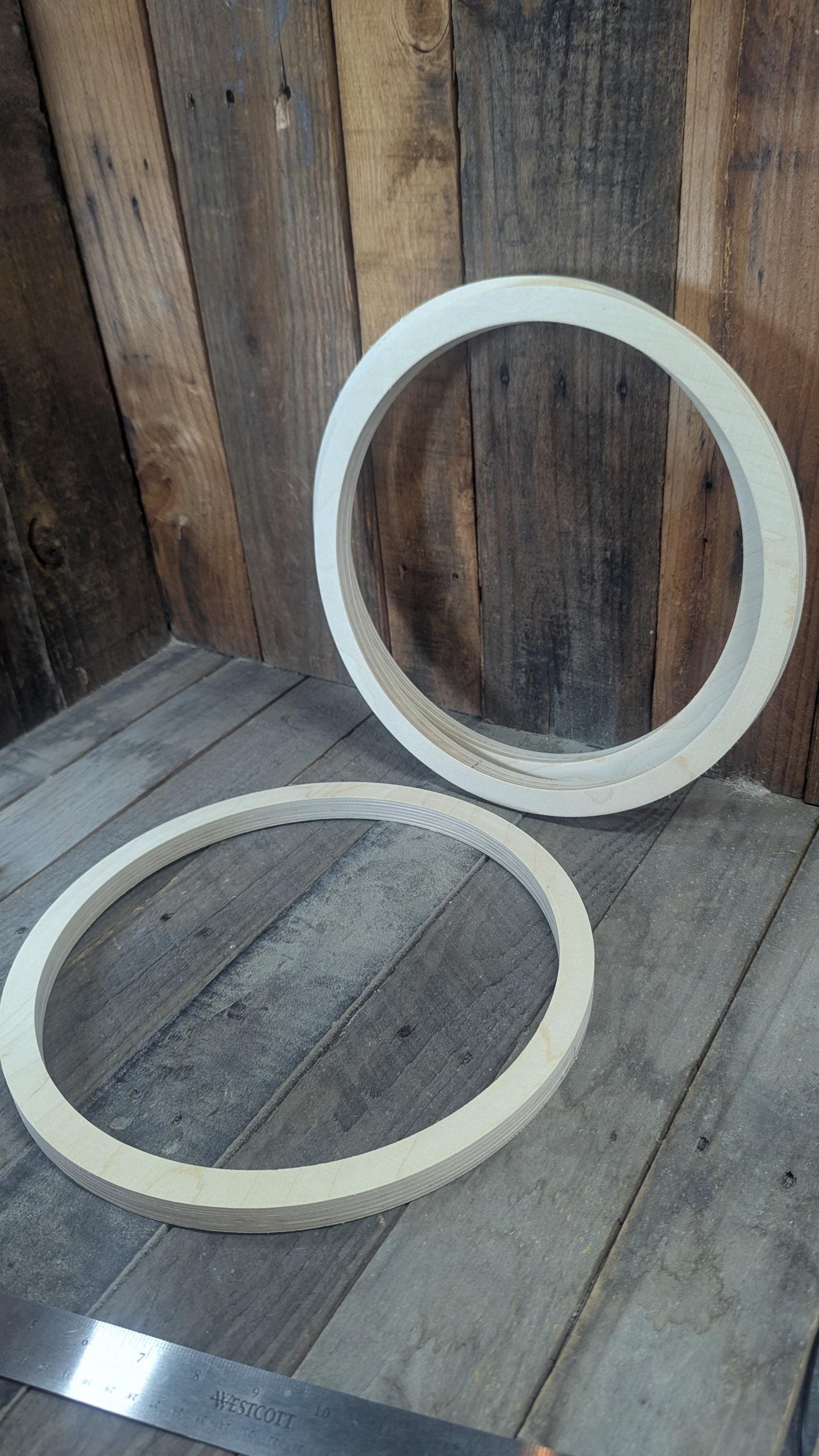13" Baltic Birch Wood Circle, 11.5" Center Hole, Unfinished DIY Craft