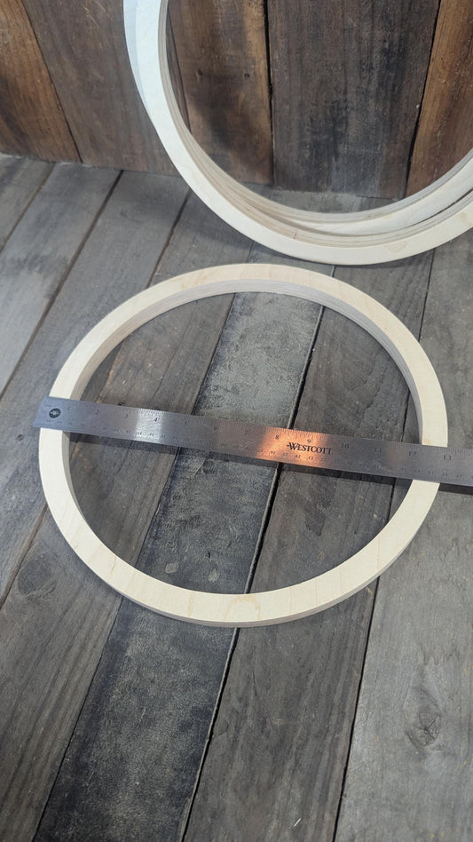 13" Baltic Birch Wood Circle, 11.5" Center Hole, Unfinished DIY Craft