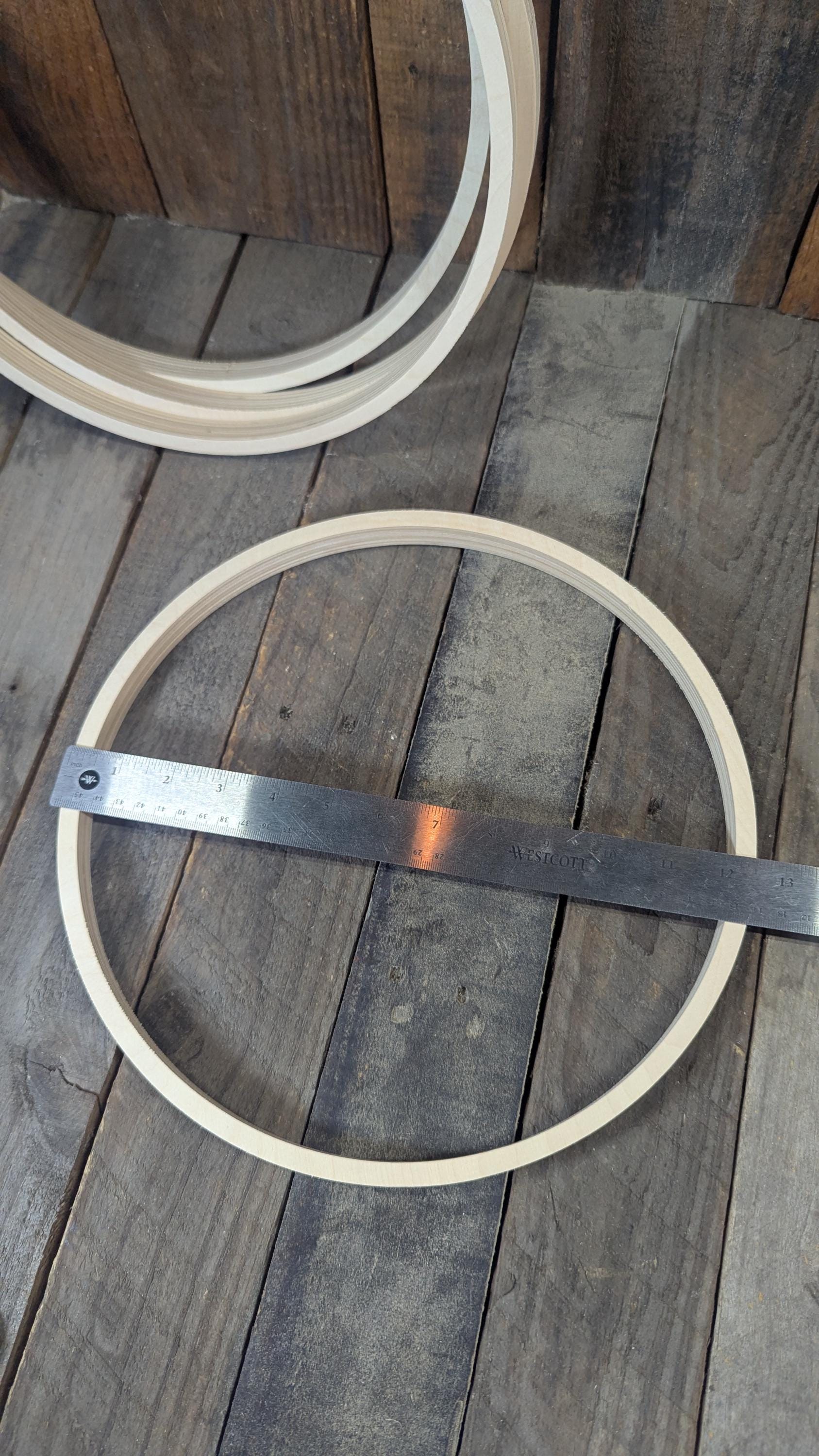 12.5" Wood Circle Disc with 11.75" center hole, BALTIC BIRCH Wooden Circles, Blank Circles, Unfinished Wooden Circles, DIY Craft