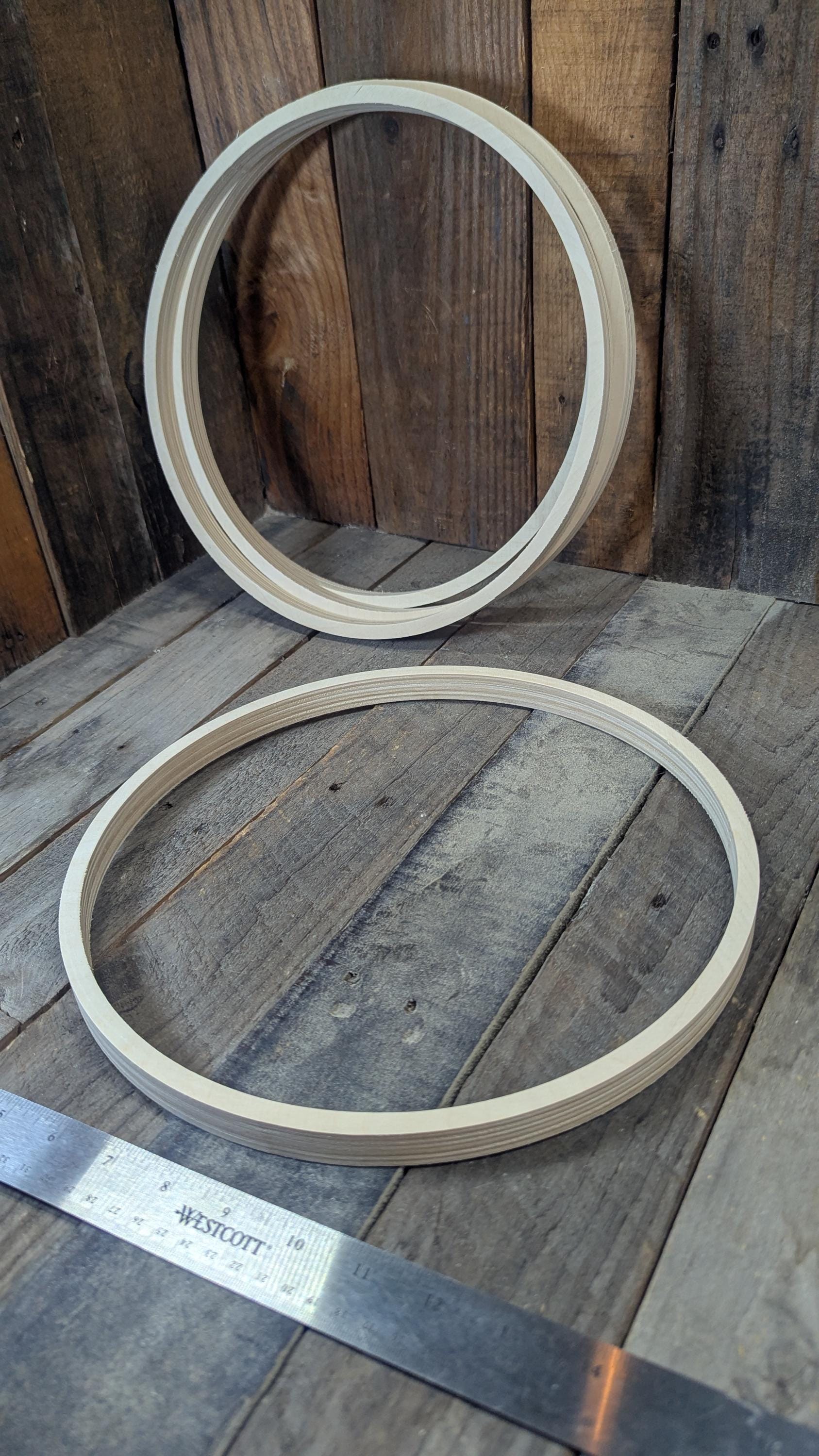 12.5" Wood Circle Disc with 11.75" center hole, BALTIC BIRCH Wooden Circles, Blank Circles, Unfinished Wooden Circles, DIY Craft