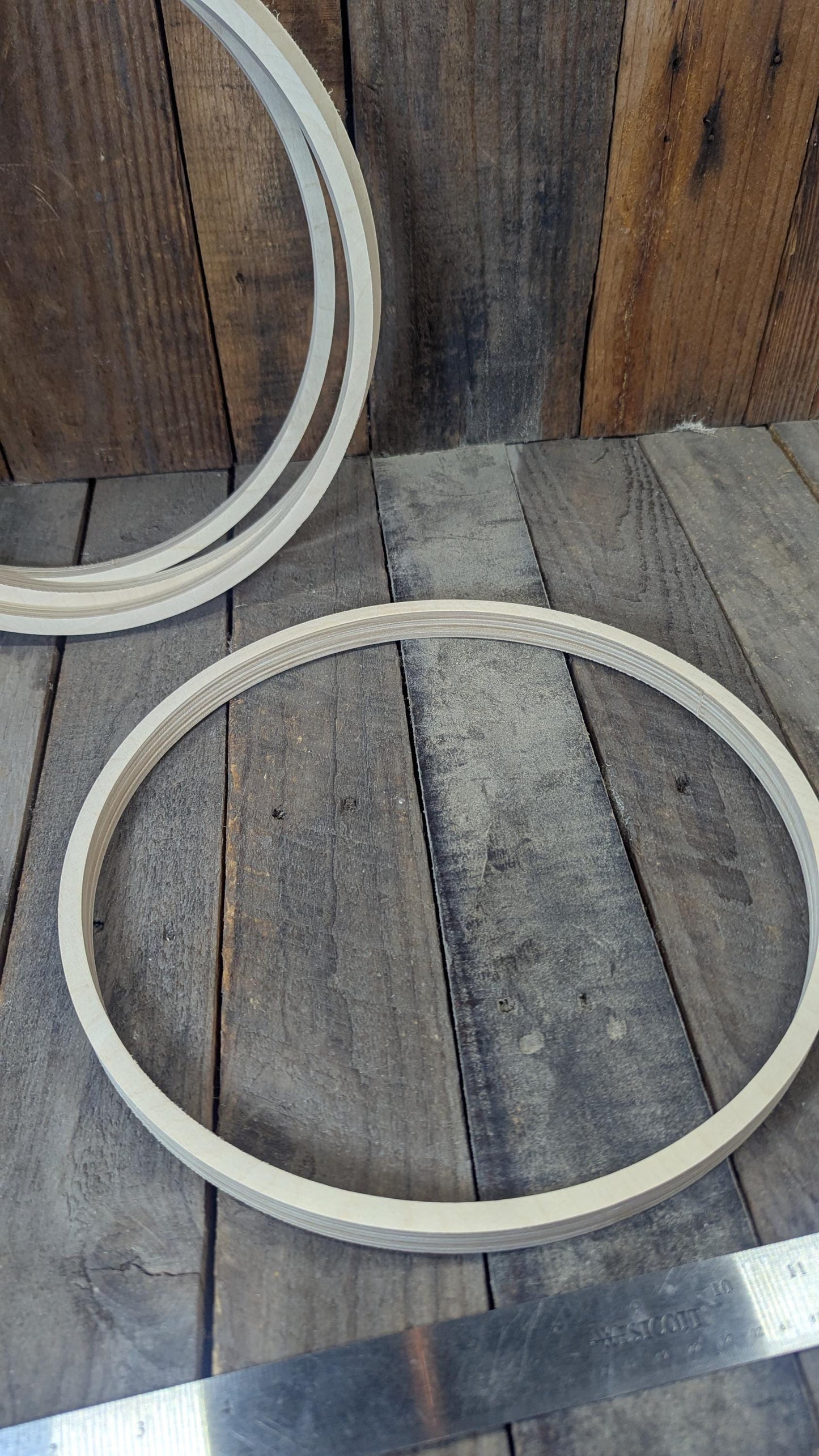 12.5" Baltic Birch Wood Circle, 11.75" Center Hole, DIY Craft