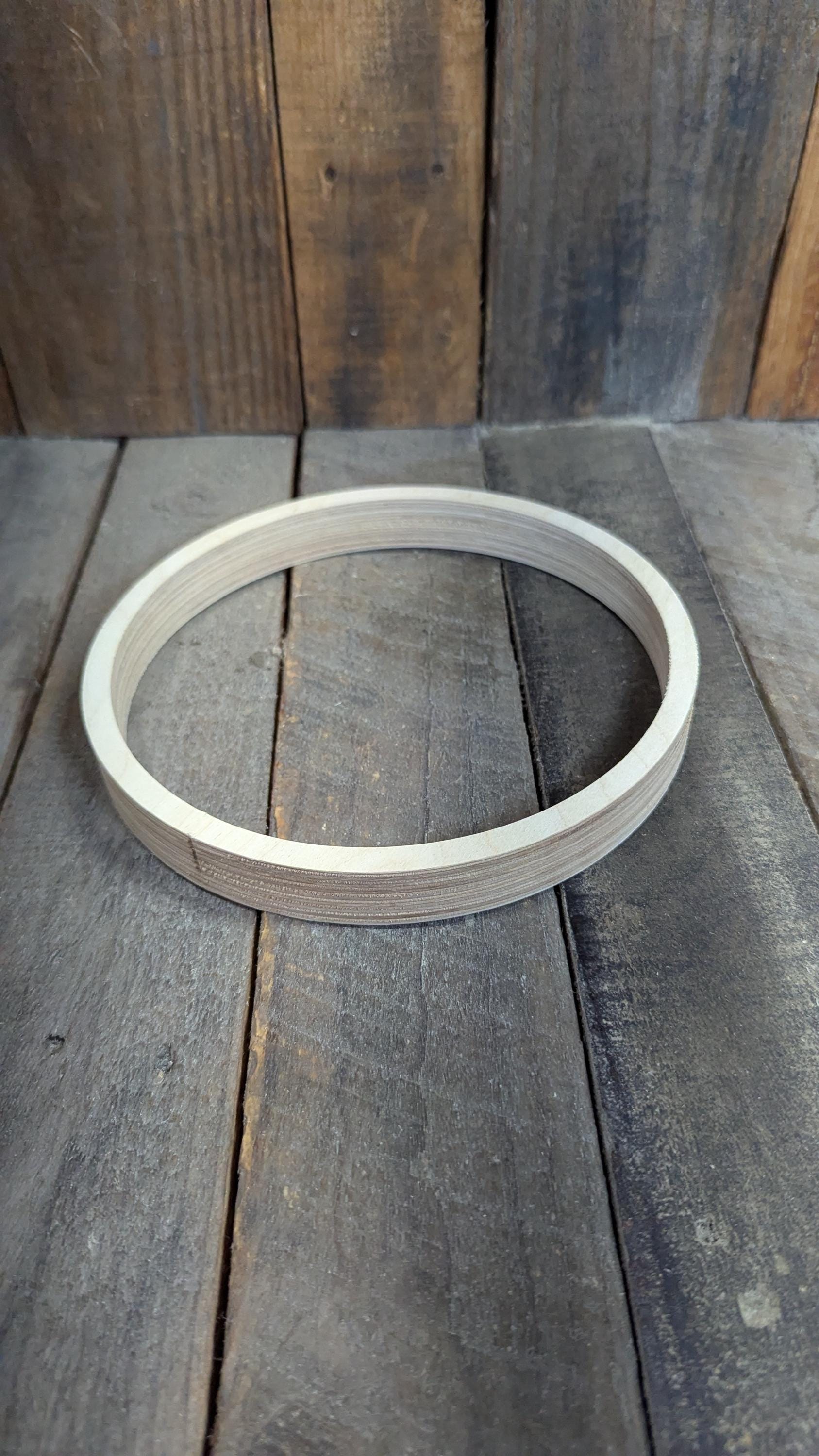 8.25" (8 1/4") Wood Donut Ring with 7.5 (7 1/2")" center hole, BALTIC BIRCH Wooden Circles, Unfinished Wooden Circles, Circular Wood
