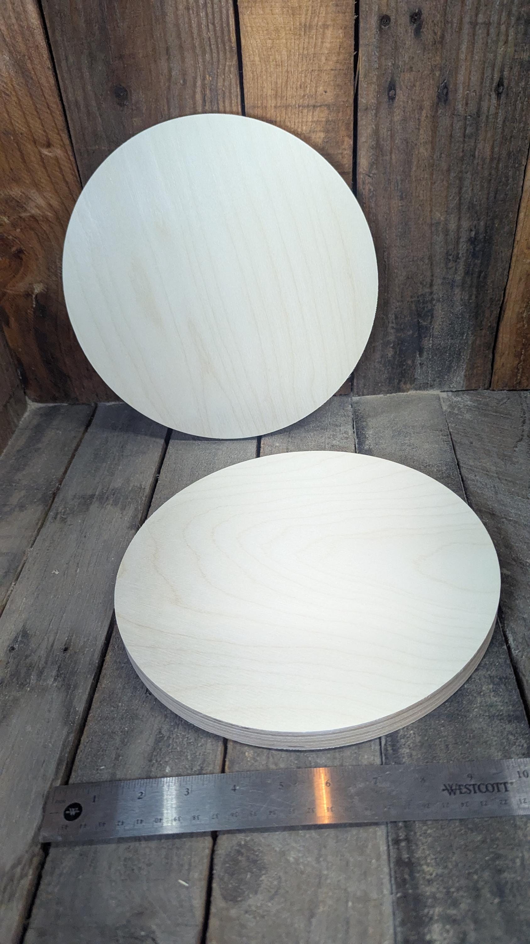 10.5" (10 1/2") Wood Circle Disc Plaques, BALTIC BIRCH Wooden Circles, Blank Circles, Unfinished Wooden Circles, DIY Crafting Supplies