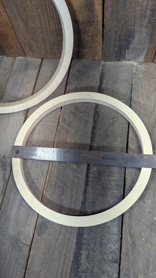 12.5" Baltic Birch Wood Circle Disc, 11" Center Hole, DIY Craft
