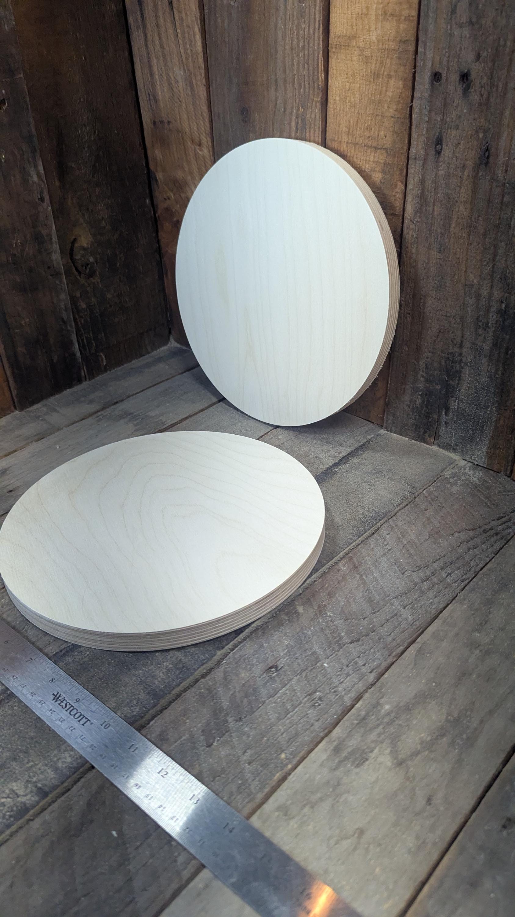 10.5" (10 1/2") Wood Circle Disc Plaques, BALTIC BIRCH Wooden Circles, Blank Circles, Unfinished Wooden Circles, DIY Crafting Supplies