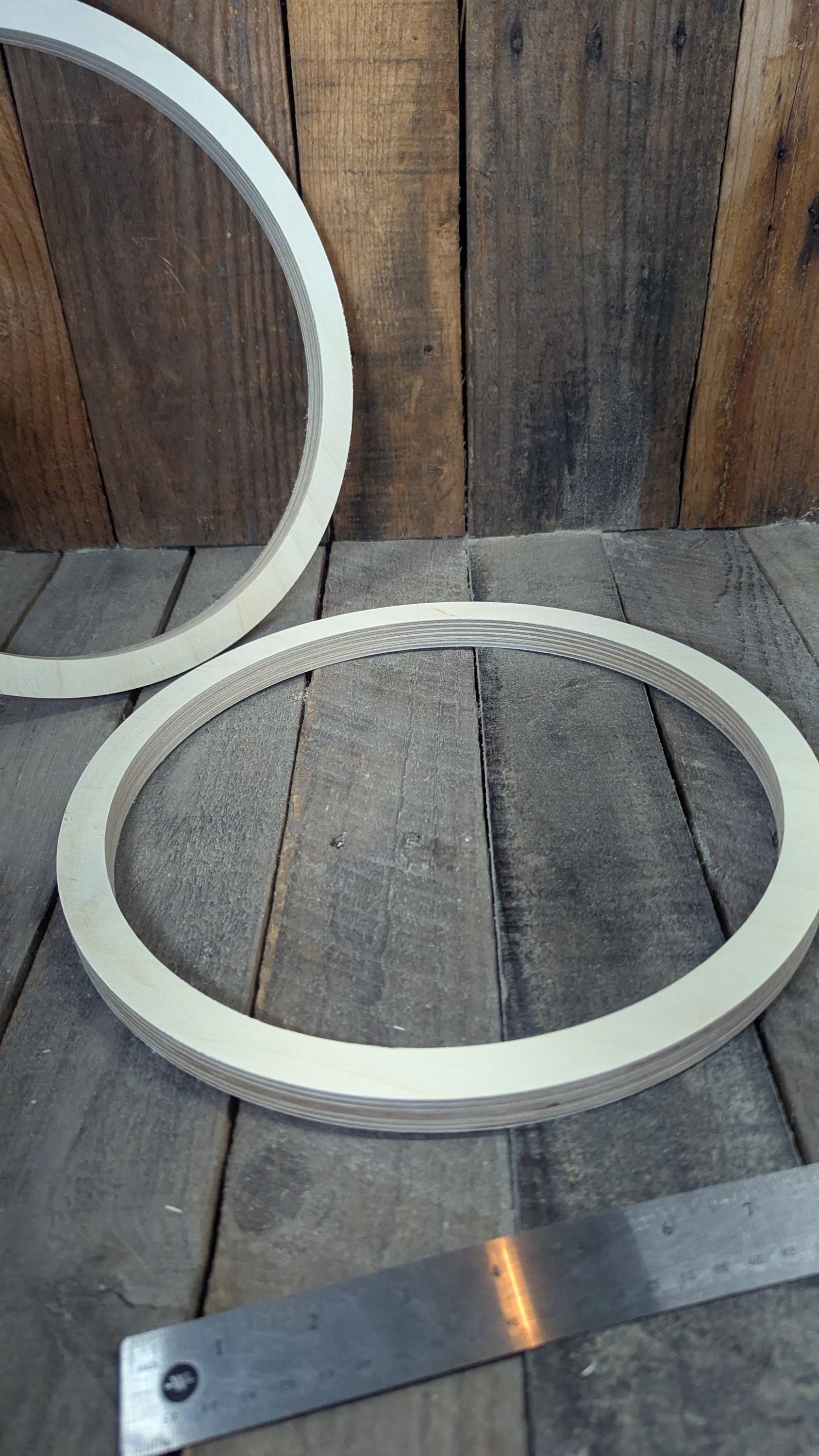 12.5" Baltic Birch Wood Circle Disc, 11" Center Hole, DIY Craft