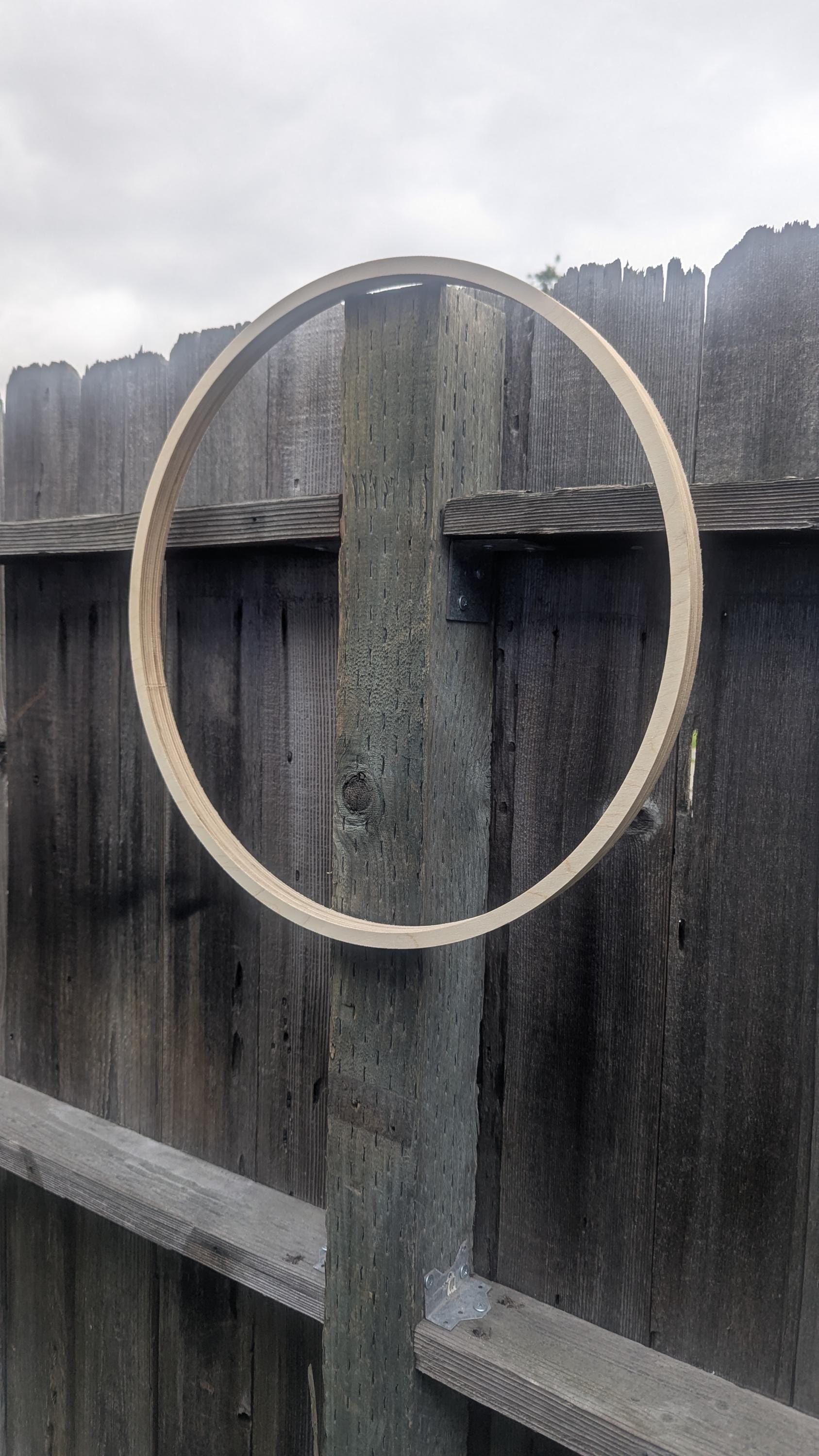 20" Baltic Birch Wood Donut Ring, 19" Center Hole, DIY Craft Supply