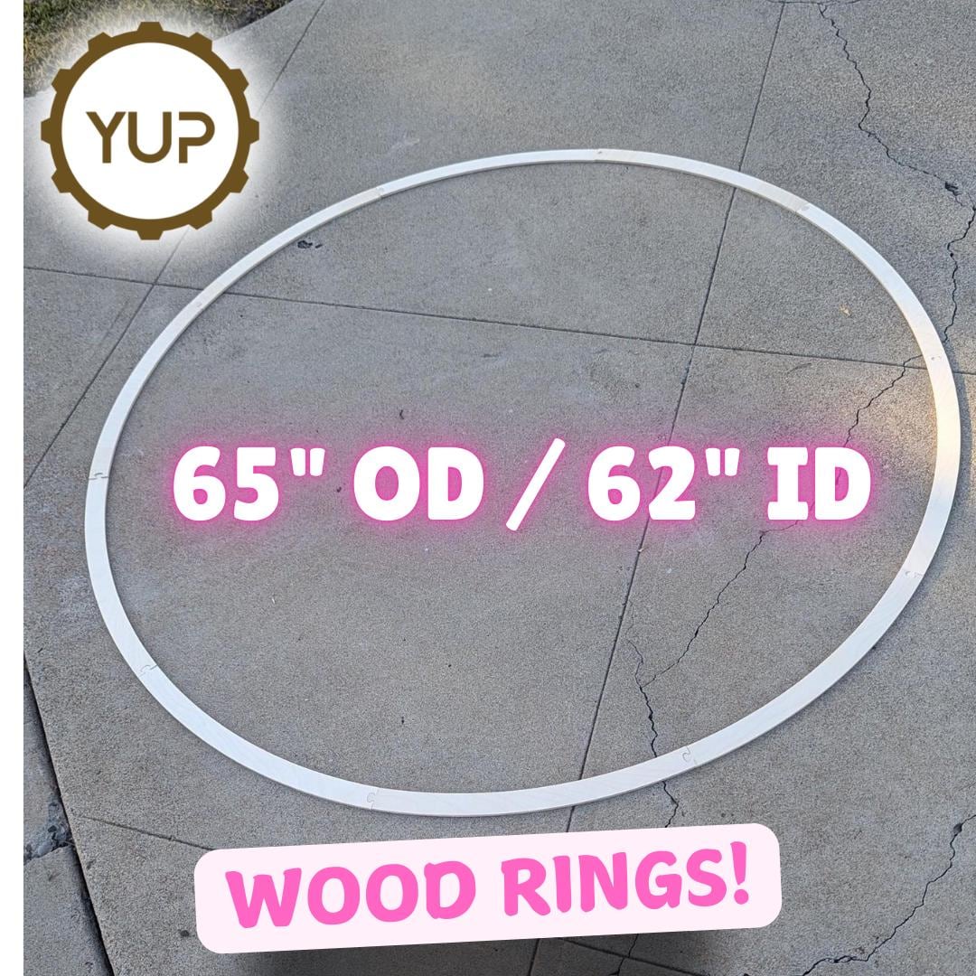 65" Baltic Birch Wood Donut Ring, 62" Center Hole, Craft Supplies (Puzzled Pieces)